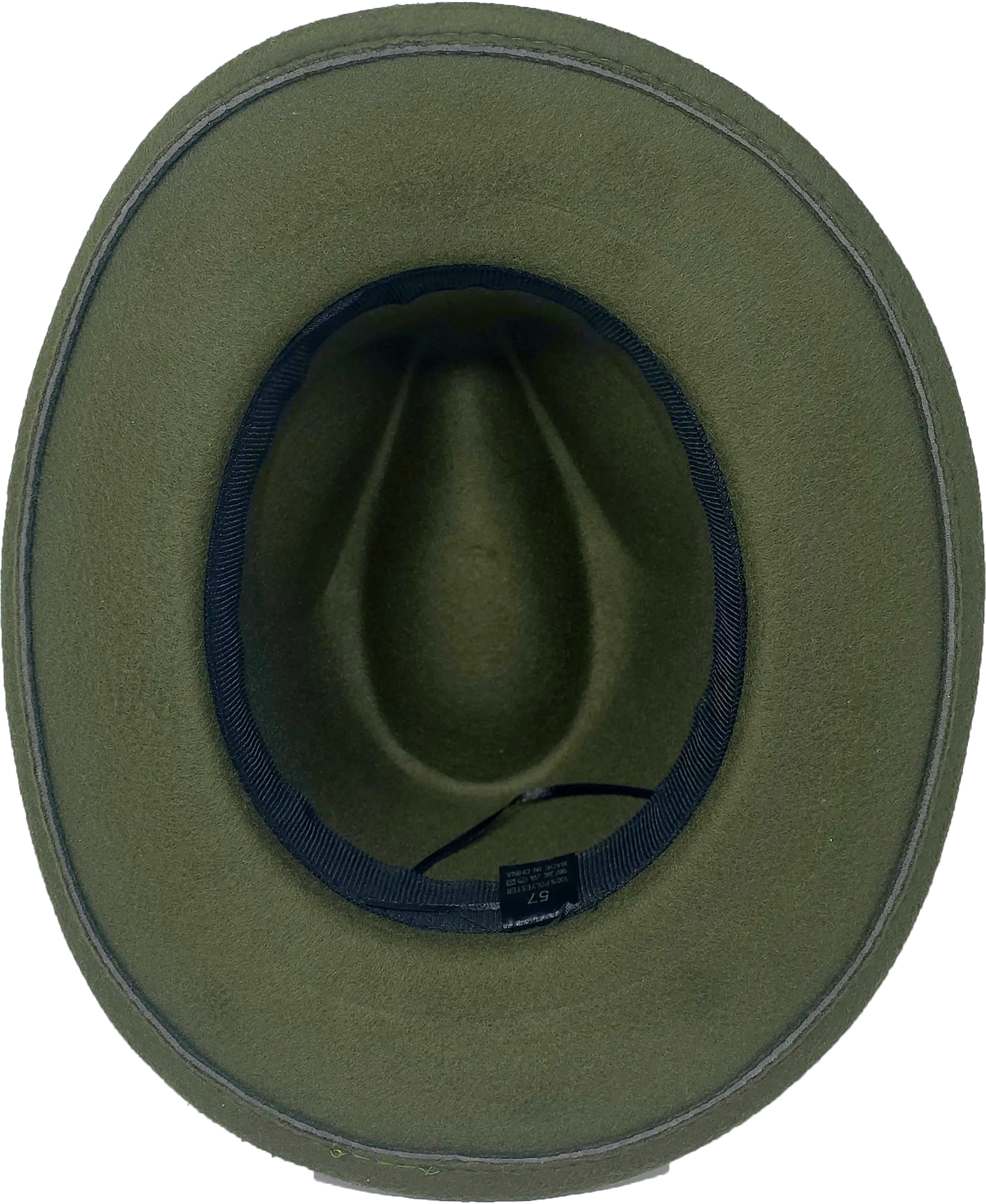 Green Western Fedora Hat with Engraved Desert & Skull Design – Adjustable Cowboy Style Western Fedora Hats