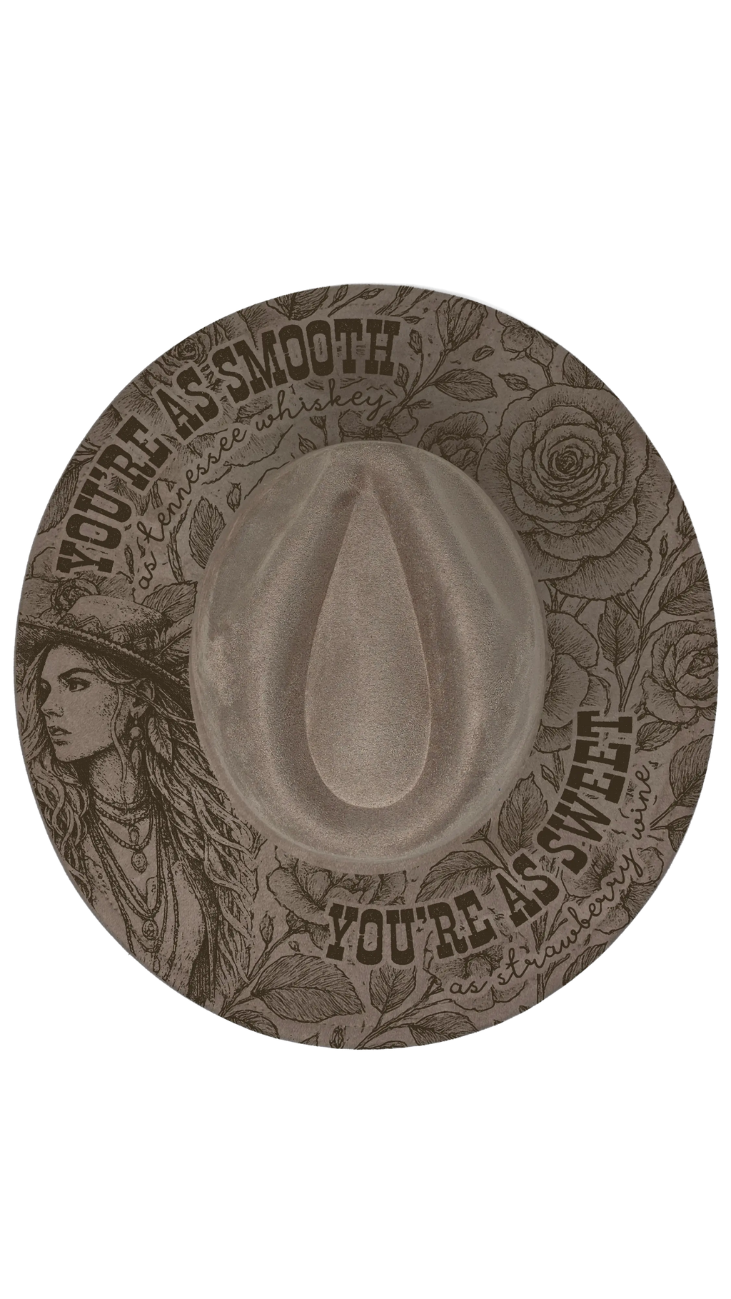 Build Your Own Fedora – Engraved Teardrop Fedora | Wide Brim Country Hat | Cowboy Festival Hat | Boho Ranch Style | Custom Fedora Western Fedora Hats