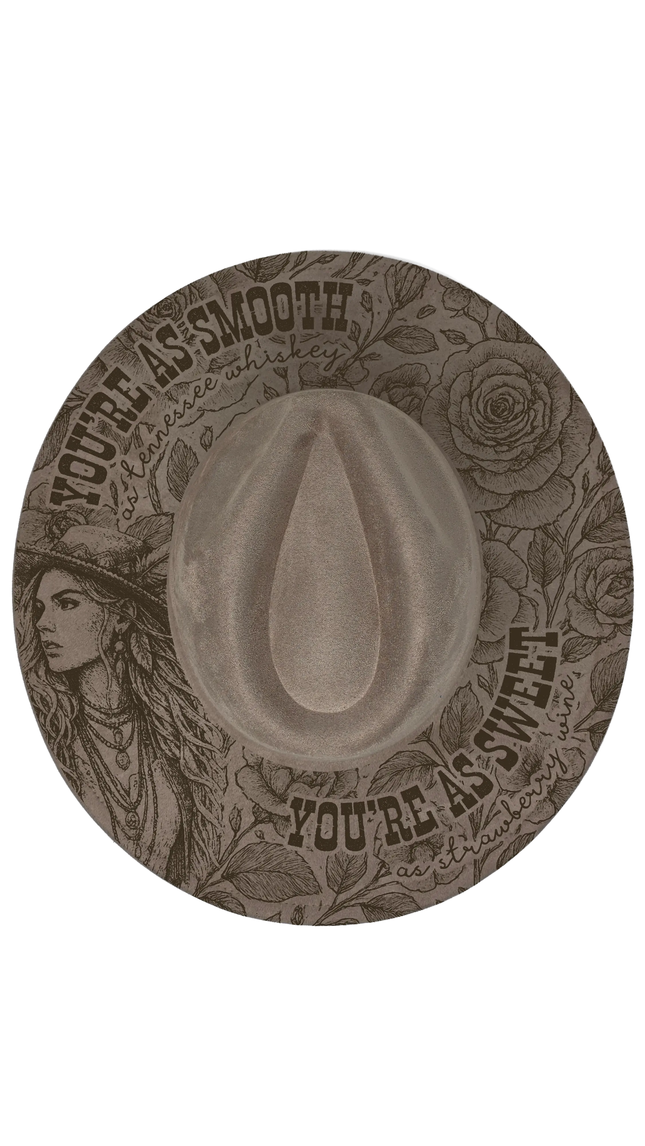 Build Your Own Fedora – Engraved Teardrop Fedora | Wide Brim Country Hat | Cowboy Festival Hat | Boho Ranch Style | Custom Fedora Western Fedora Hats