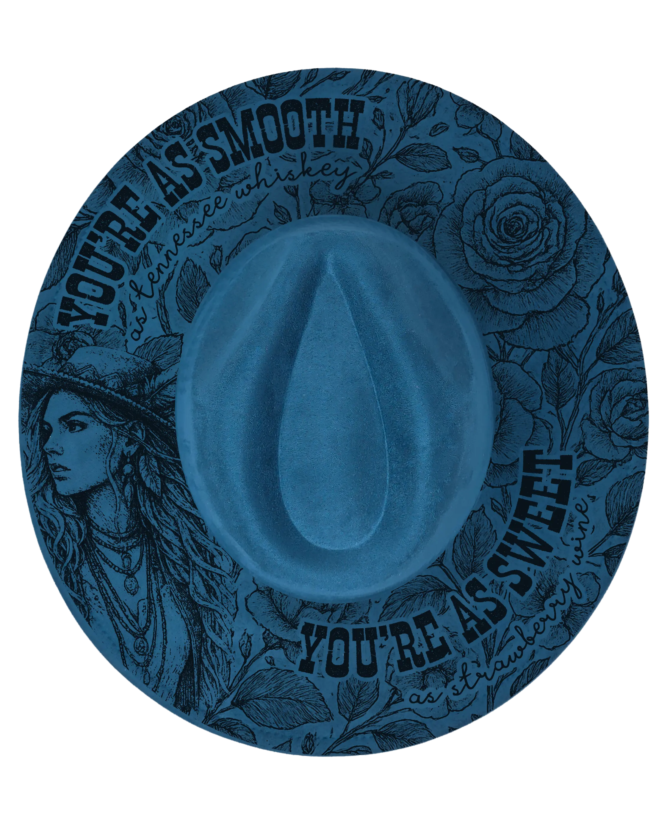 Build Your Own Fedora – Engraved Teardrop Fedora | Wide Brim Country Hat | Cowboy Festival Hat | Boho Ranch Style | Custom Fedora Western Fedora Hats