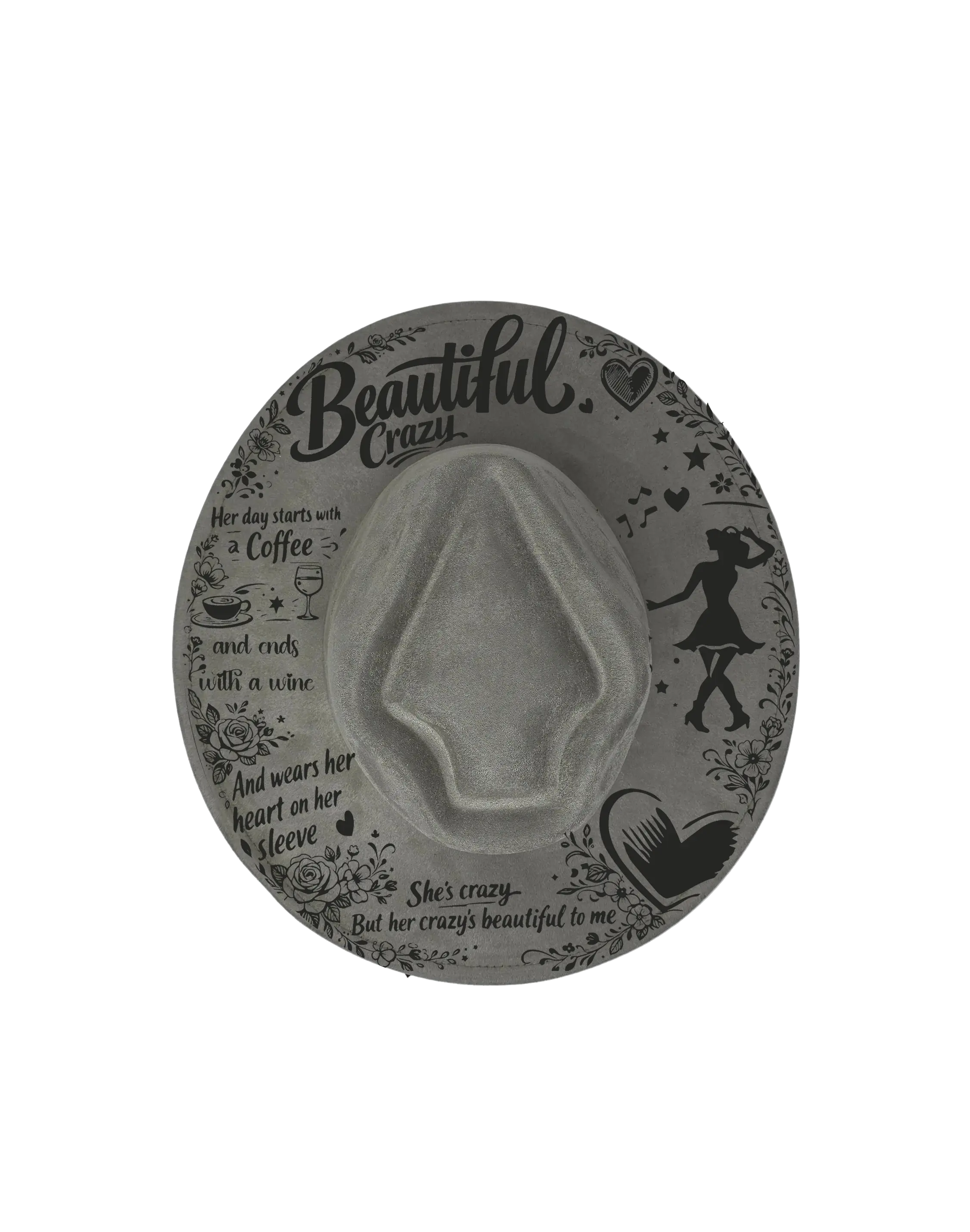 Build Your Own Fedora – Engraved Arrowtop Fedora | Wide Brim Country Hat | Cowboy Festival Hat | Boho Ranch Style | Custom Fedora UK Western Fedora Hats