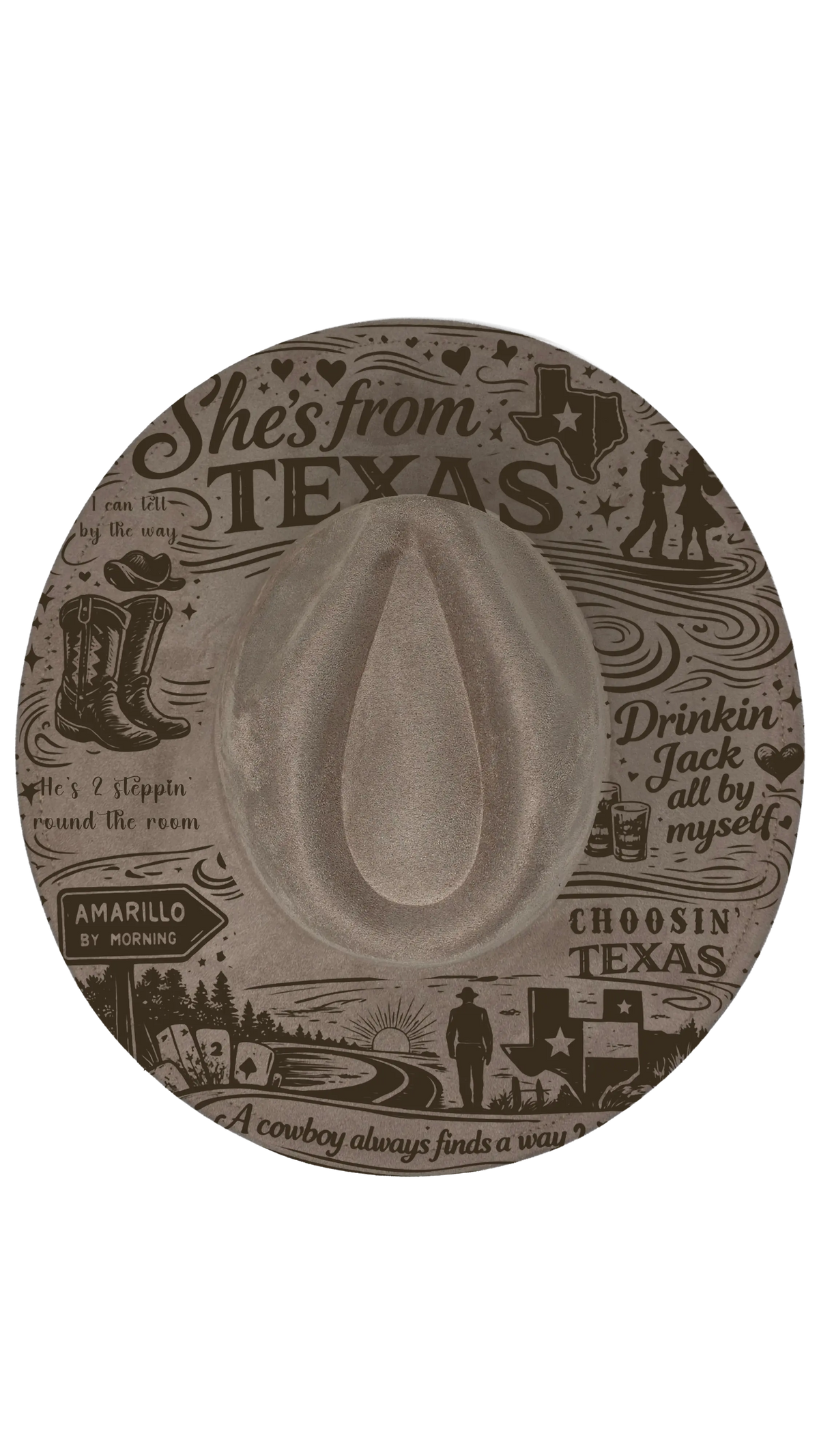 Build your own teardrop fedora hat, laser engraved to order (photo 22)