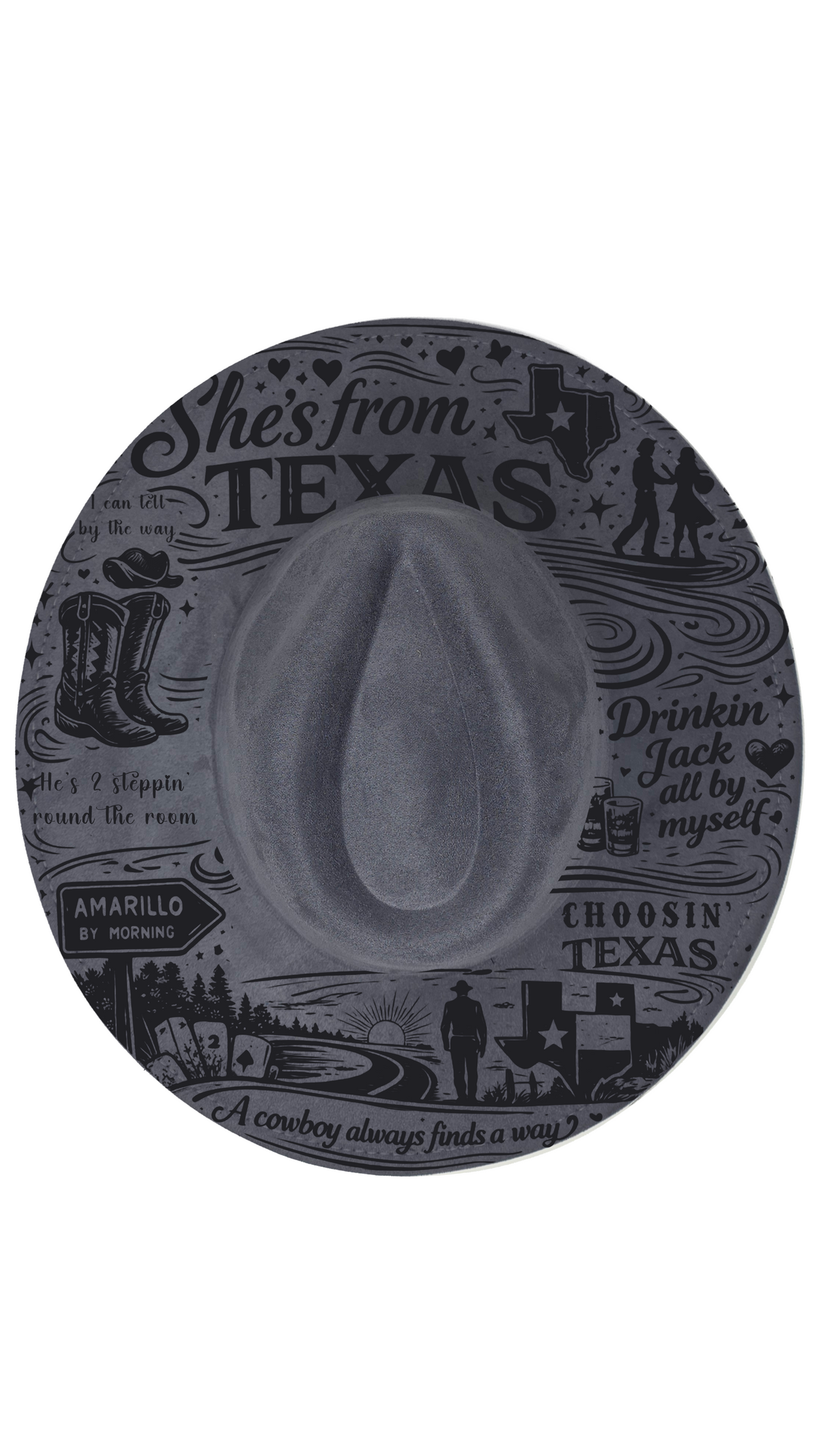 Build your own teardrop fedora hat, laser engraved to order (photo 40)
