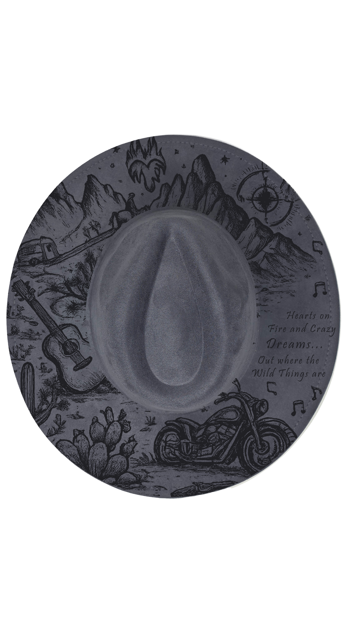 Build your own teardrop fedora hat, laser engraved to order (photo 51)
