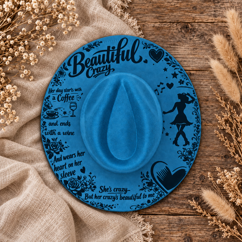 Build Your Own Teardrop Fedora Hat on a cream flat-lay background
