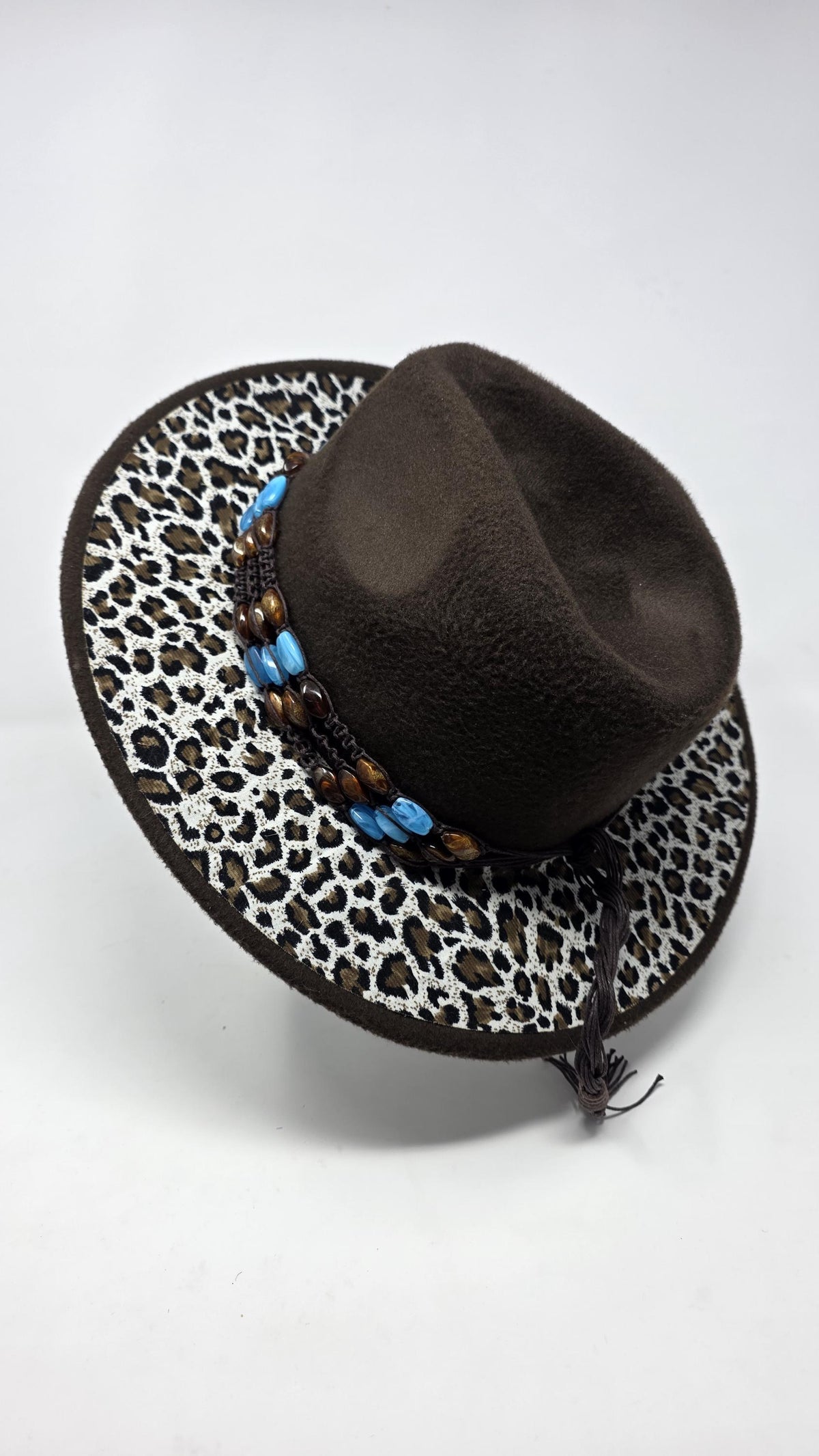 Leopard Print Fedora Hat