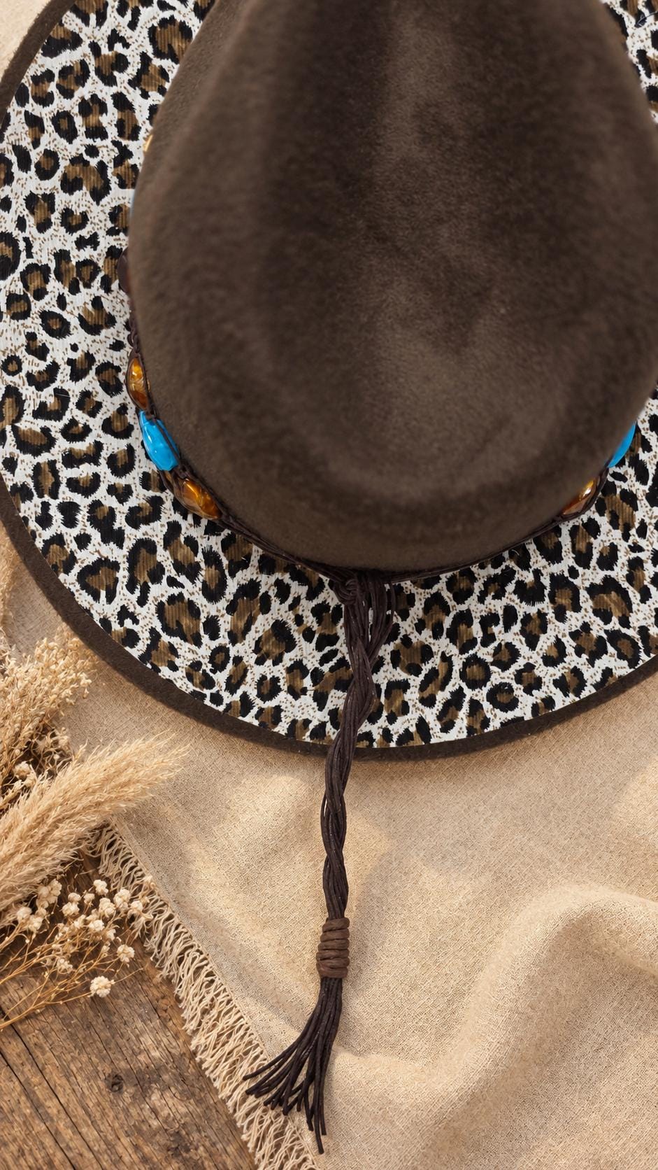 Leopard Print Fedora Hat