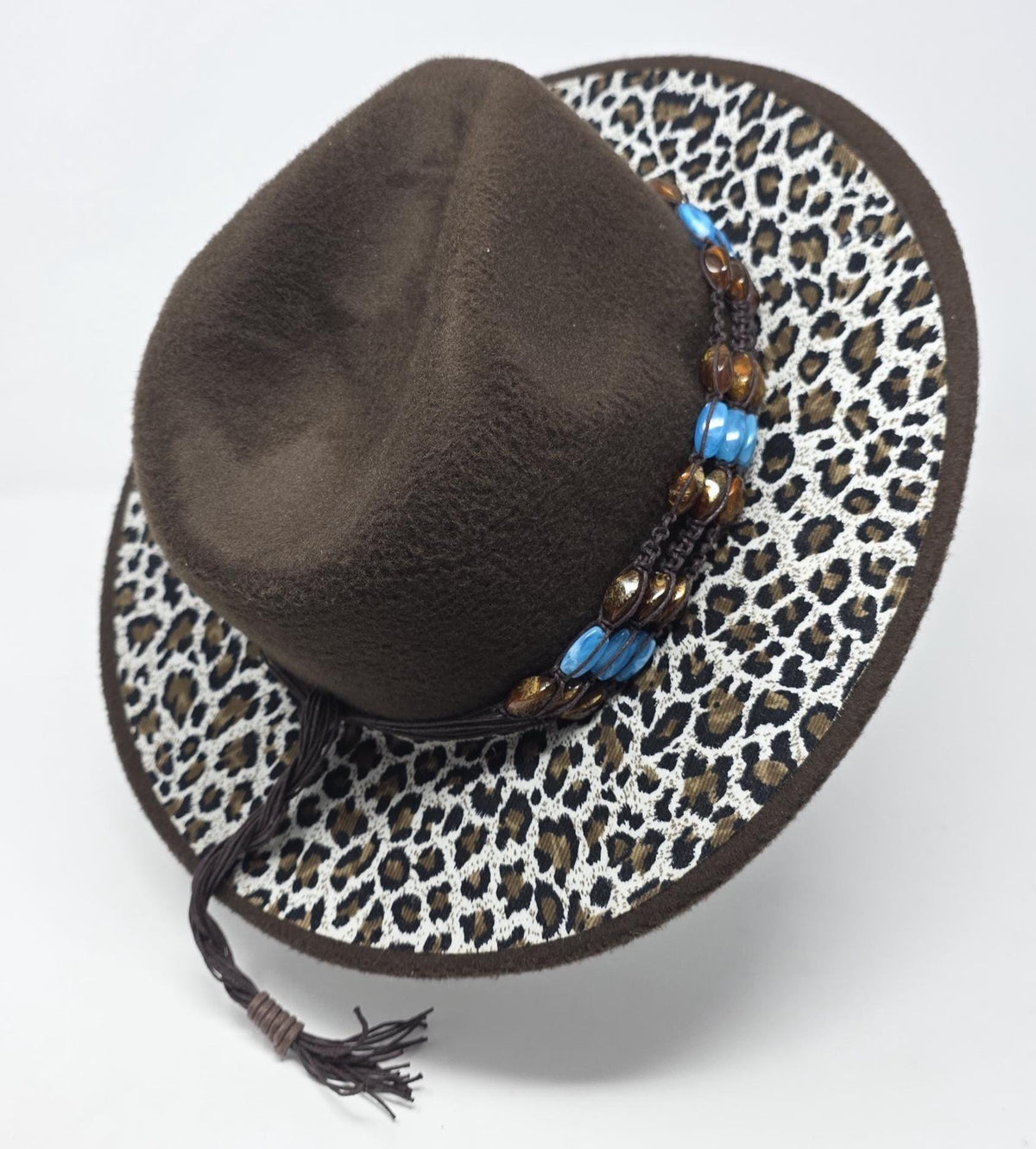 Leopard Print Fedora Hat