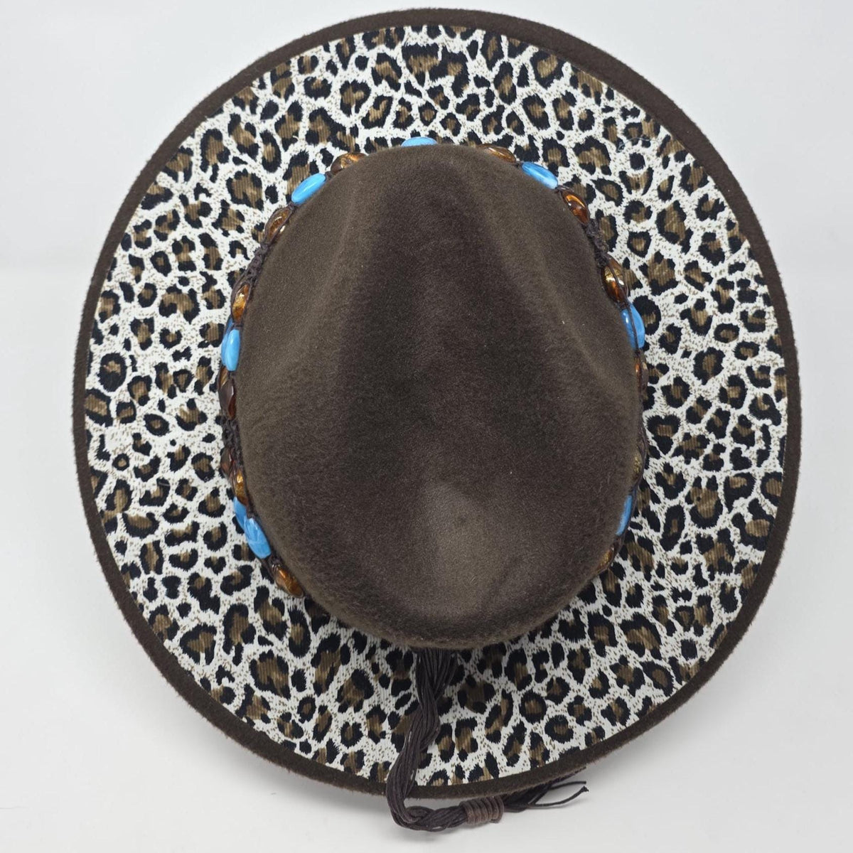 Leopard Print Fedora Hat