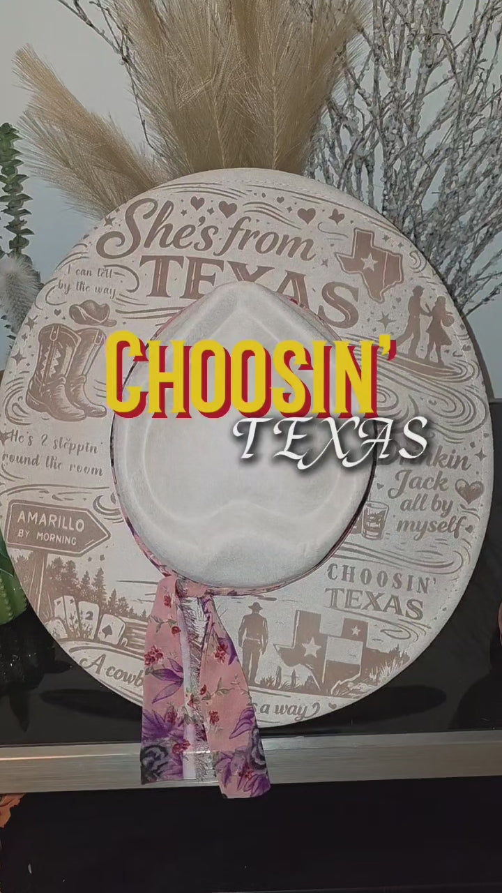 She’s From Texas – Heart Shaped Western Fedora Hat
