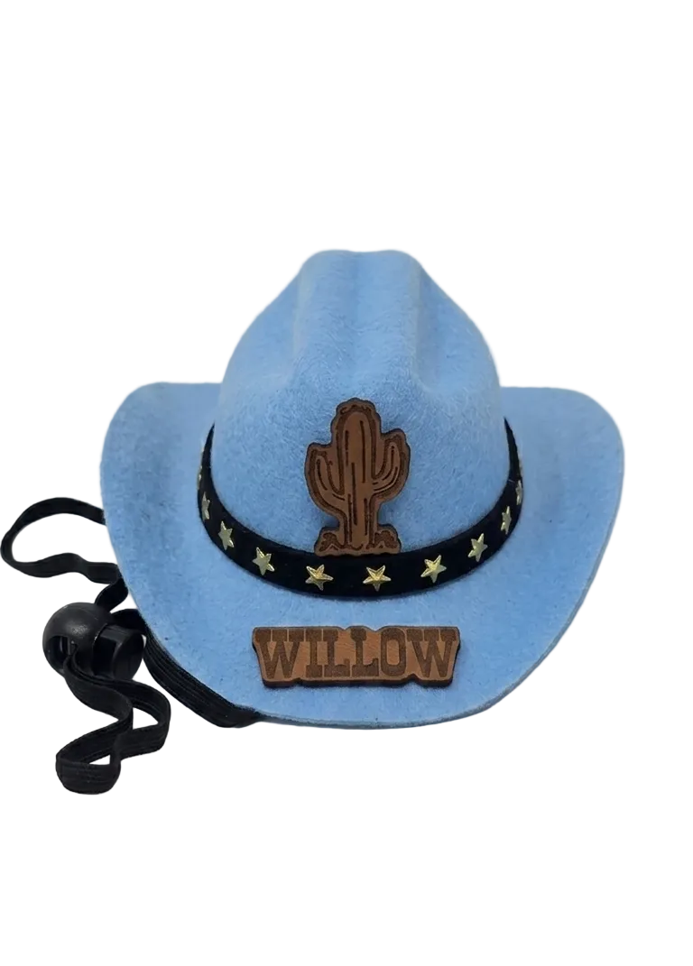 Personalised Pet Cowboy Hat | Custom Dog Cowboy Hat | Western Fedora Hats