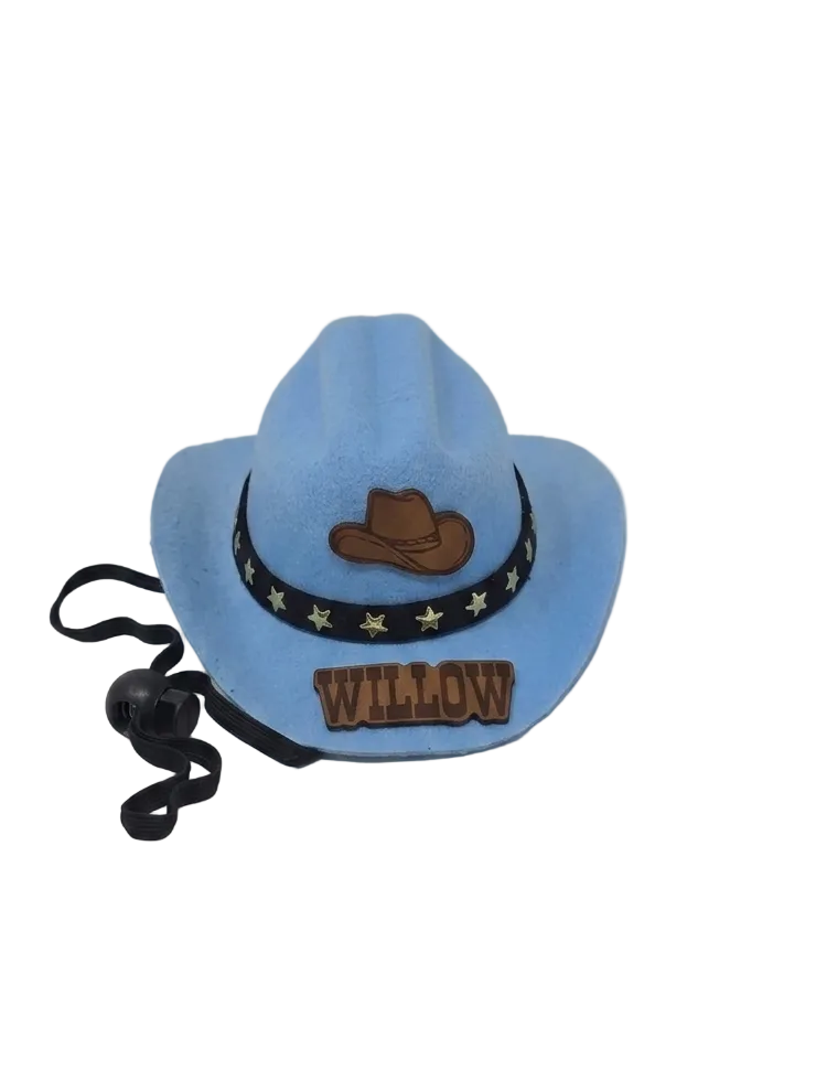 Personalised Pet Cowboy Hat | Custom Dog Cowboy Hat | Western Fedora Hats