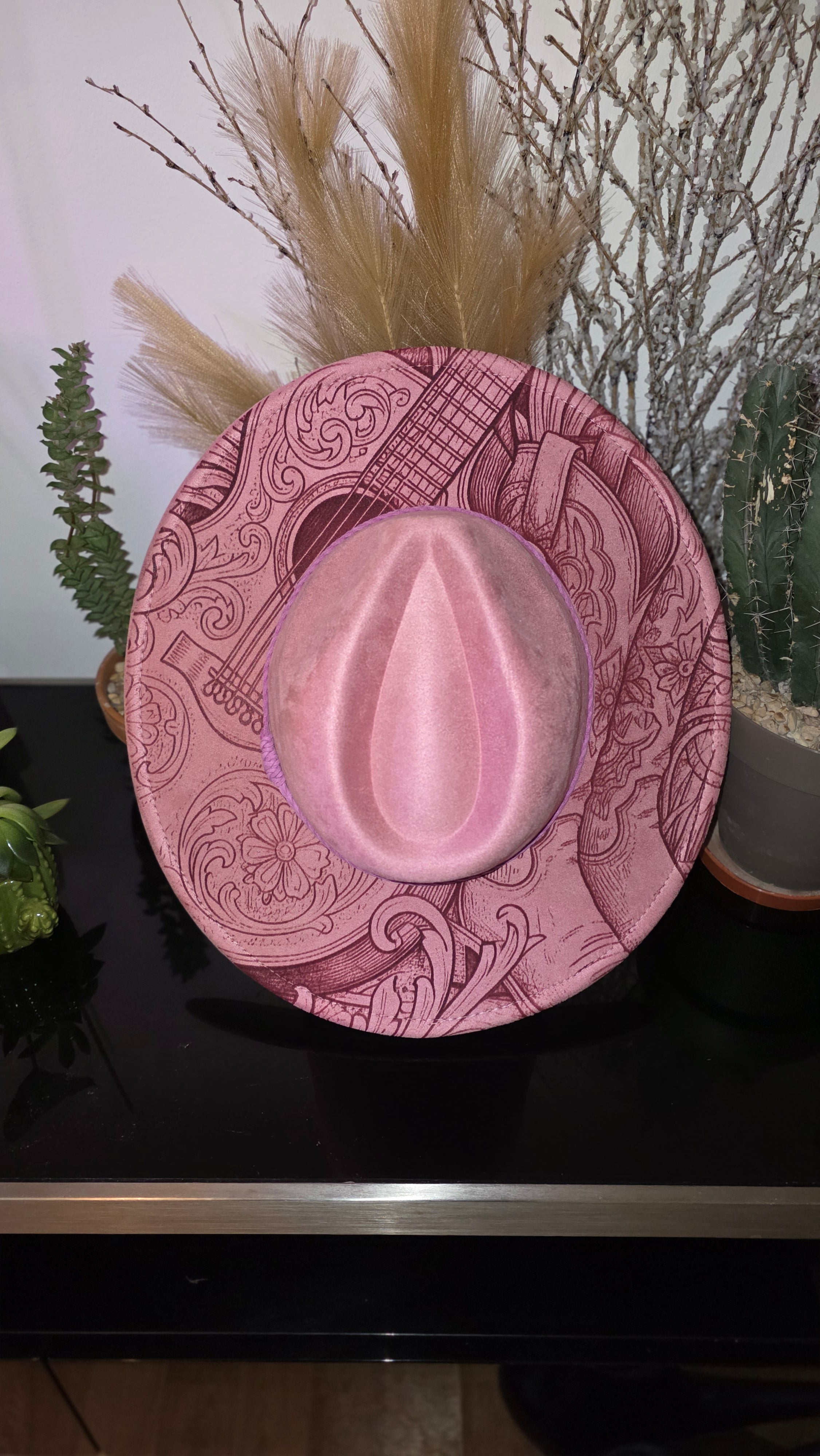 Cowgirl Guitar Western Fedora Hat