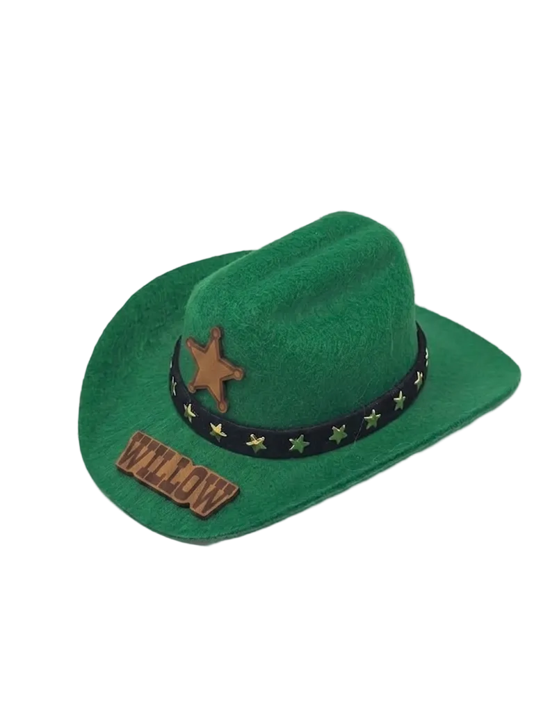 Personalised Pet Cowboy Hat | Custom Dog Cowboy Hat | Western Fedora Hats