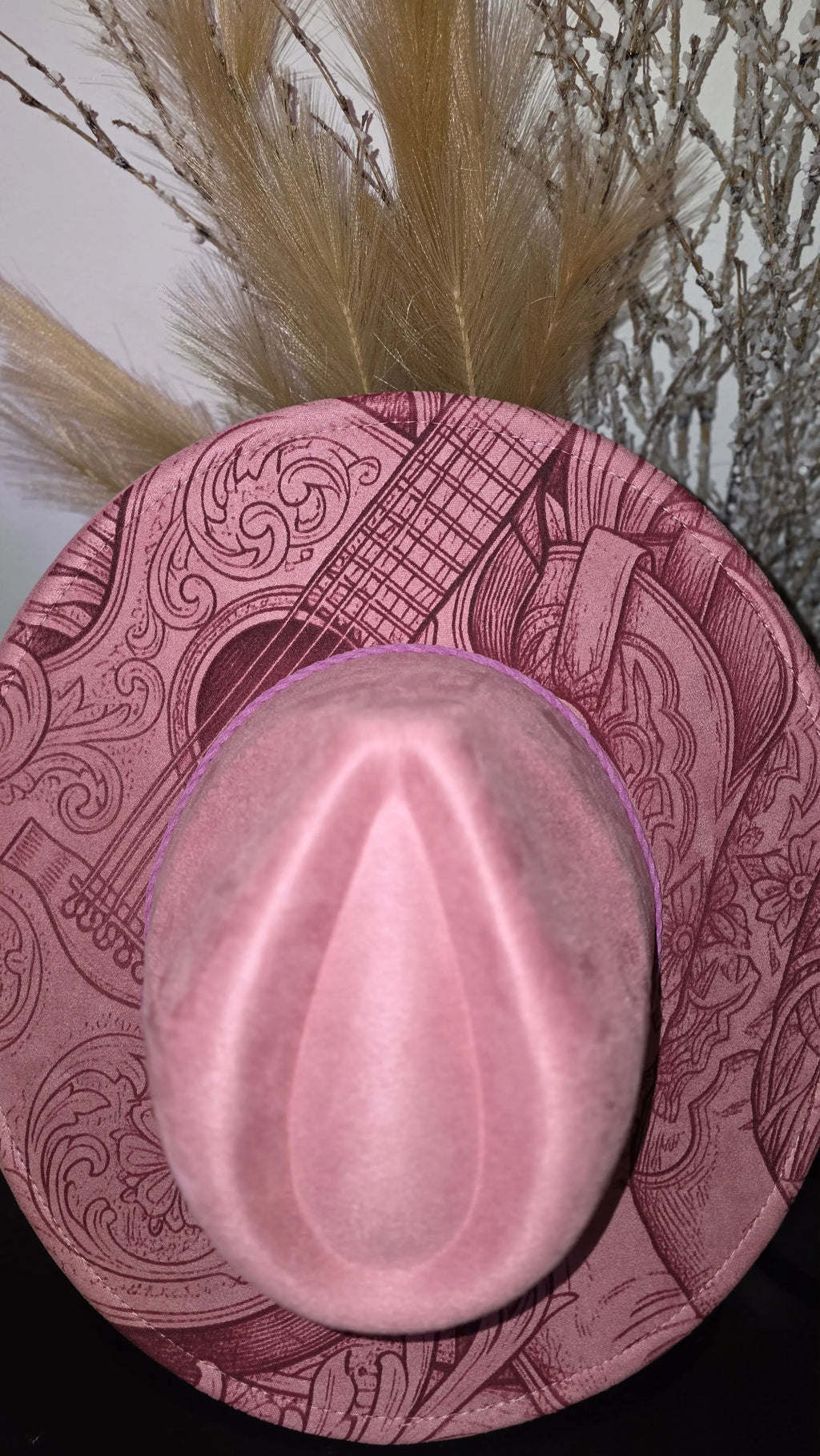 Cowgirl Boots & Guitar Fedora Hat Western Fedora Hats