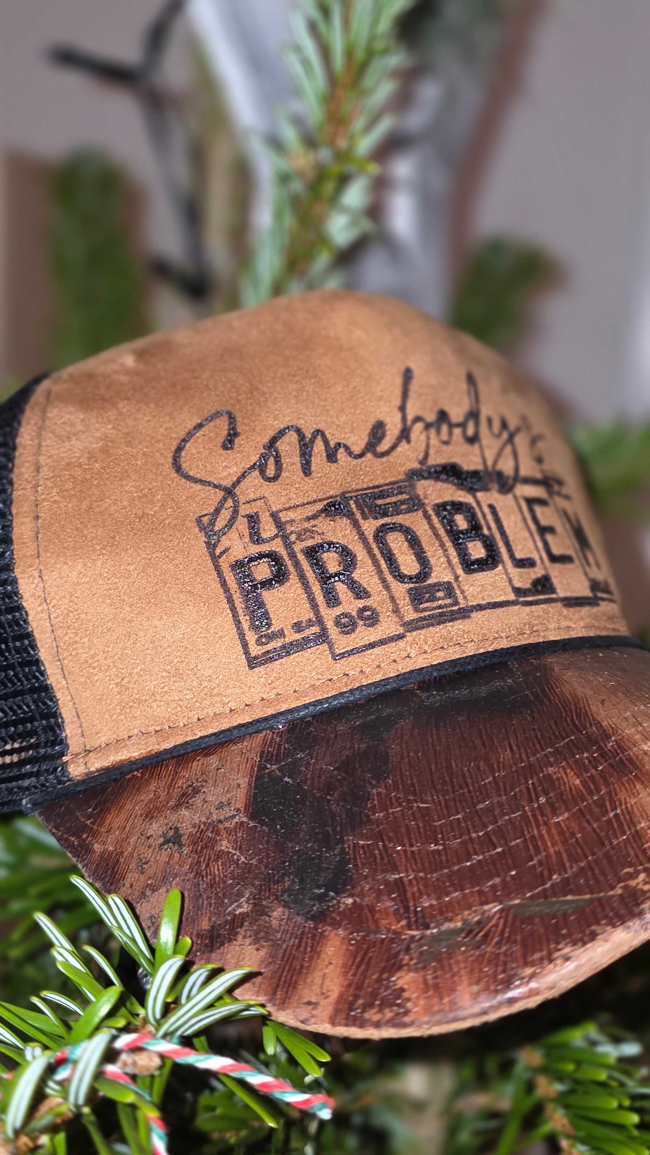 Somebody’s Problem – Distressed Western Trucker Hat