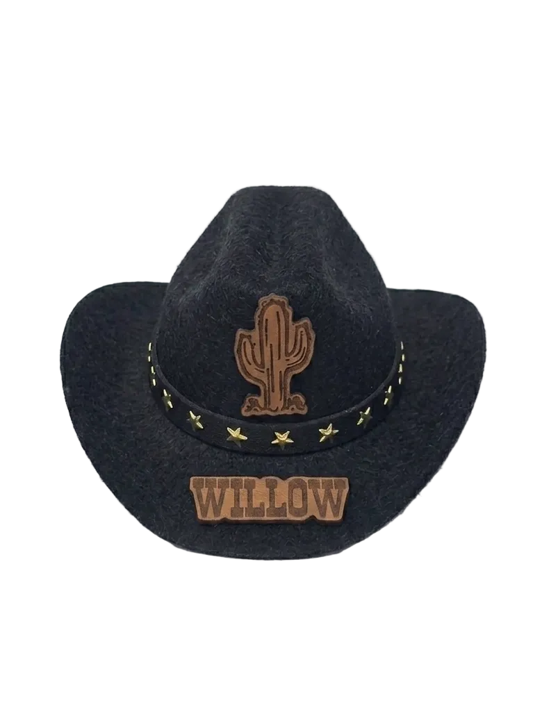 Personalised Pet Cowboy Hat | Custom Dog Cowboy Hat | Western Fedora Hats