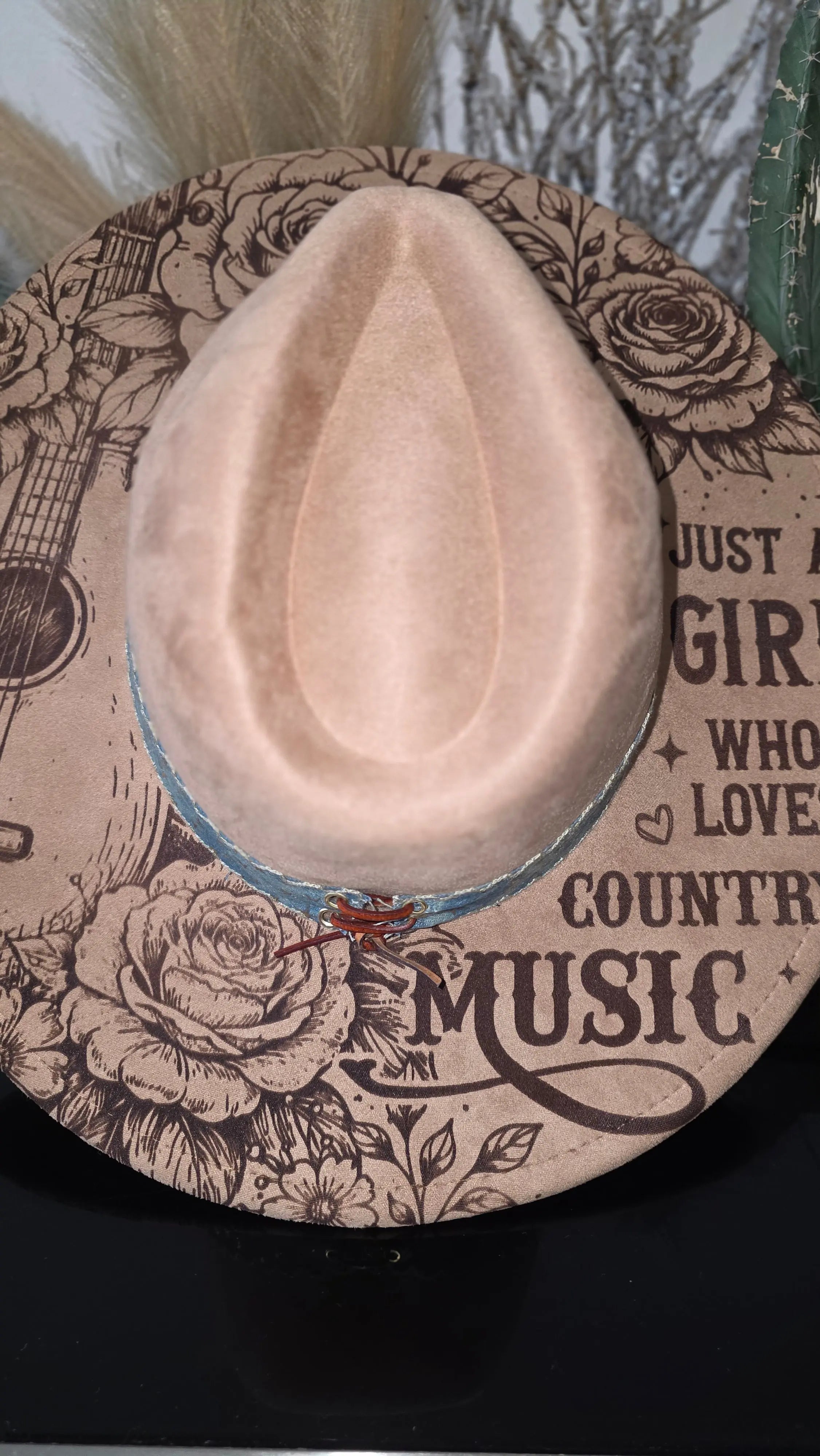 Just A Girl Who Loves Country Music Fedora Hat Western Fedora Hats