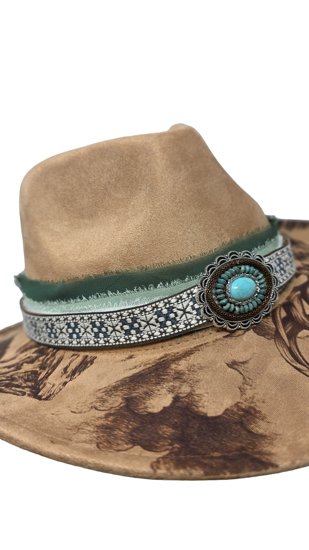 Woodland Stag Laser Engraved Fedora Hat Western Fedora Hats