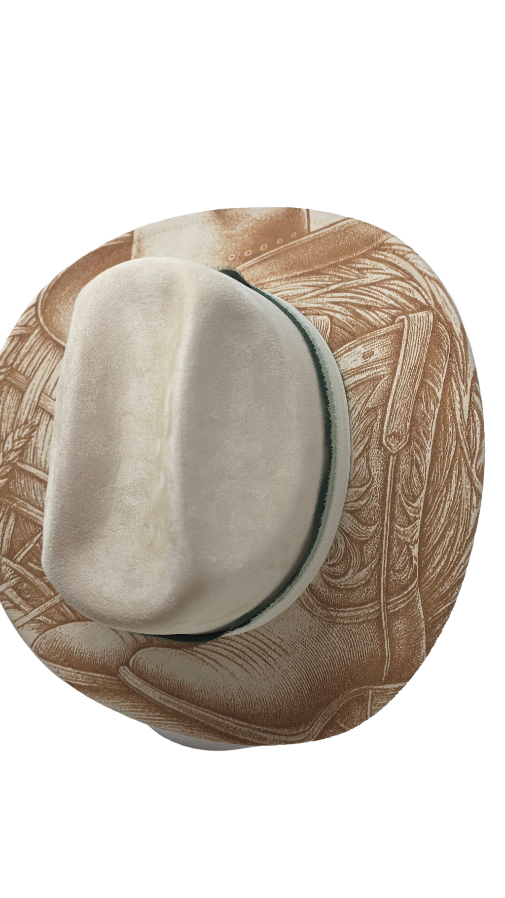 Laser Engraved Western Saddle Fedora Hat