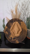Arrowtop Snake & Skull Engraved Fedora Western Fedora Hats