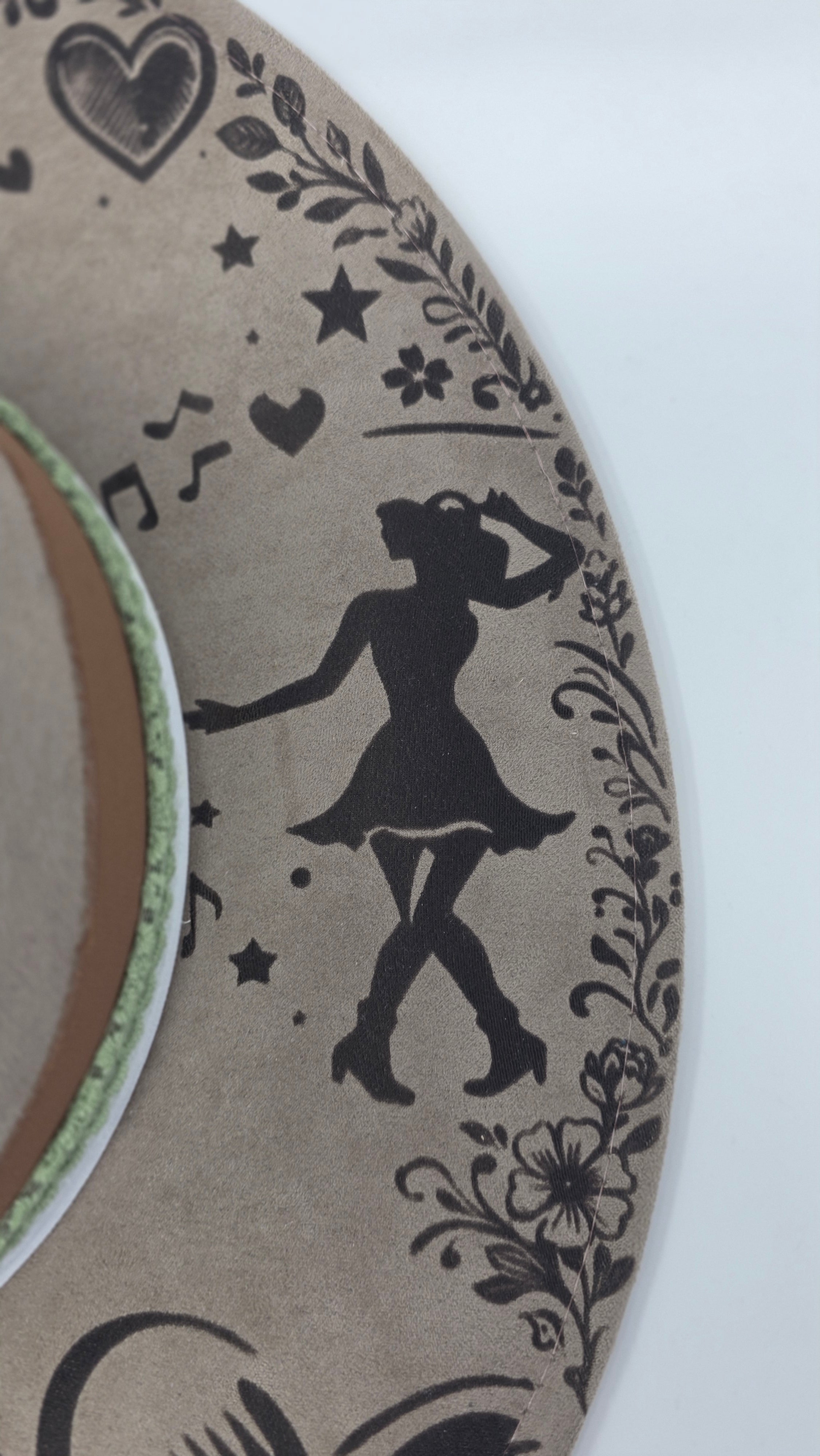 Beautiful Crazy Heart Fedora Hat | Laser Engraved Fedora Hat | Western Fedora Hats