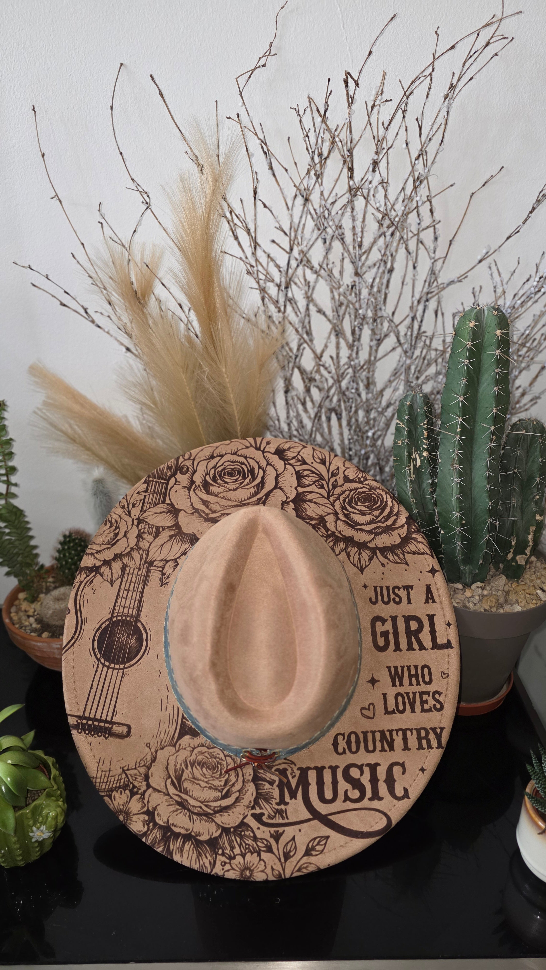 Just A Girl Who Loves Country Music Fedora Hat