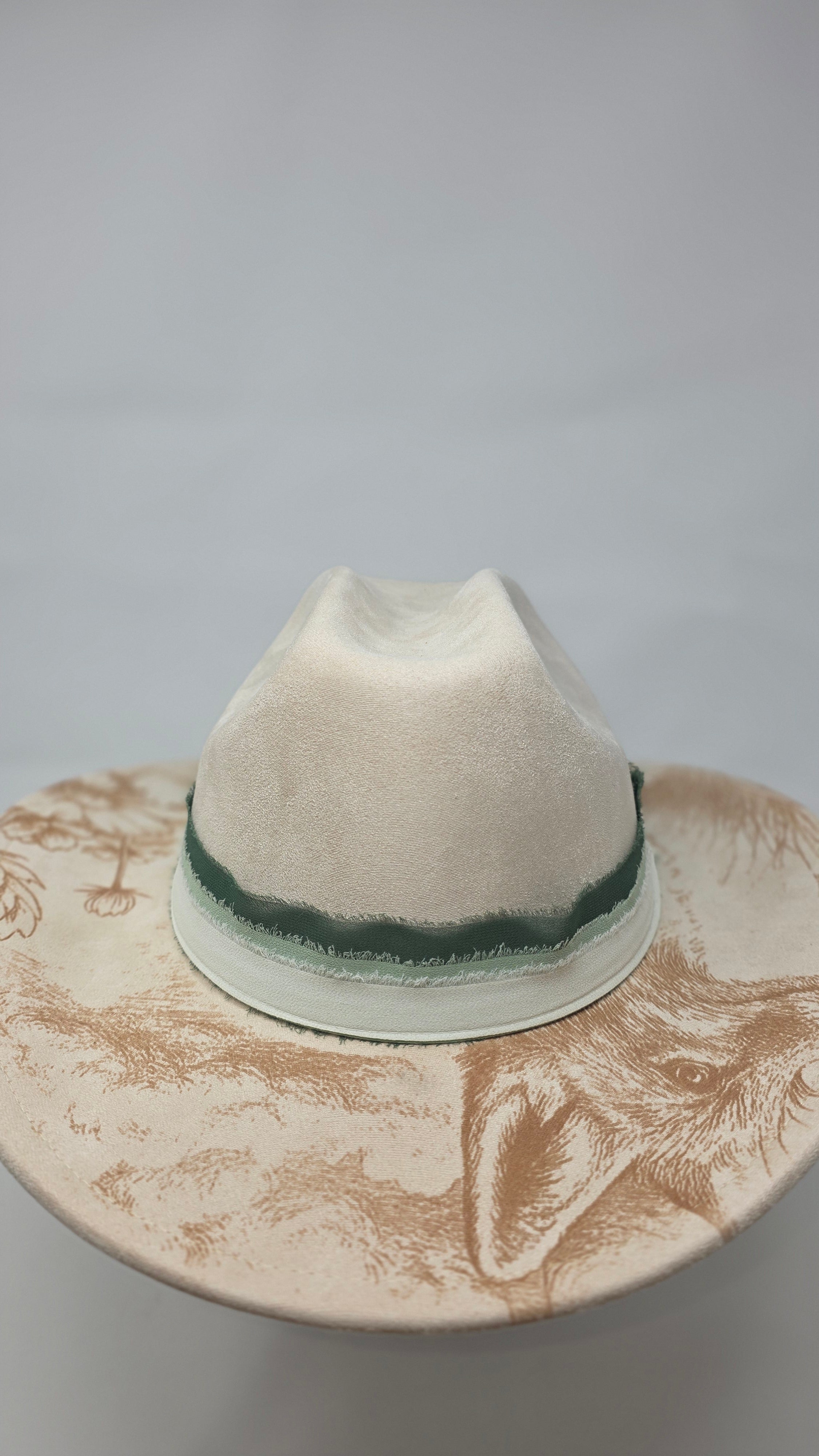 Woodland Fox Fedora Hat – Nature-Inspired Printed Brim