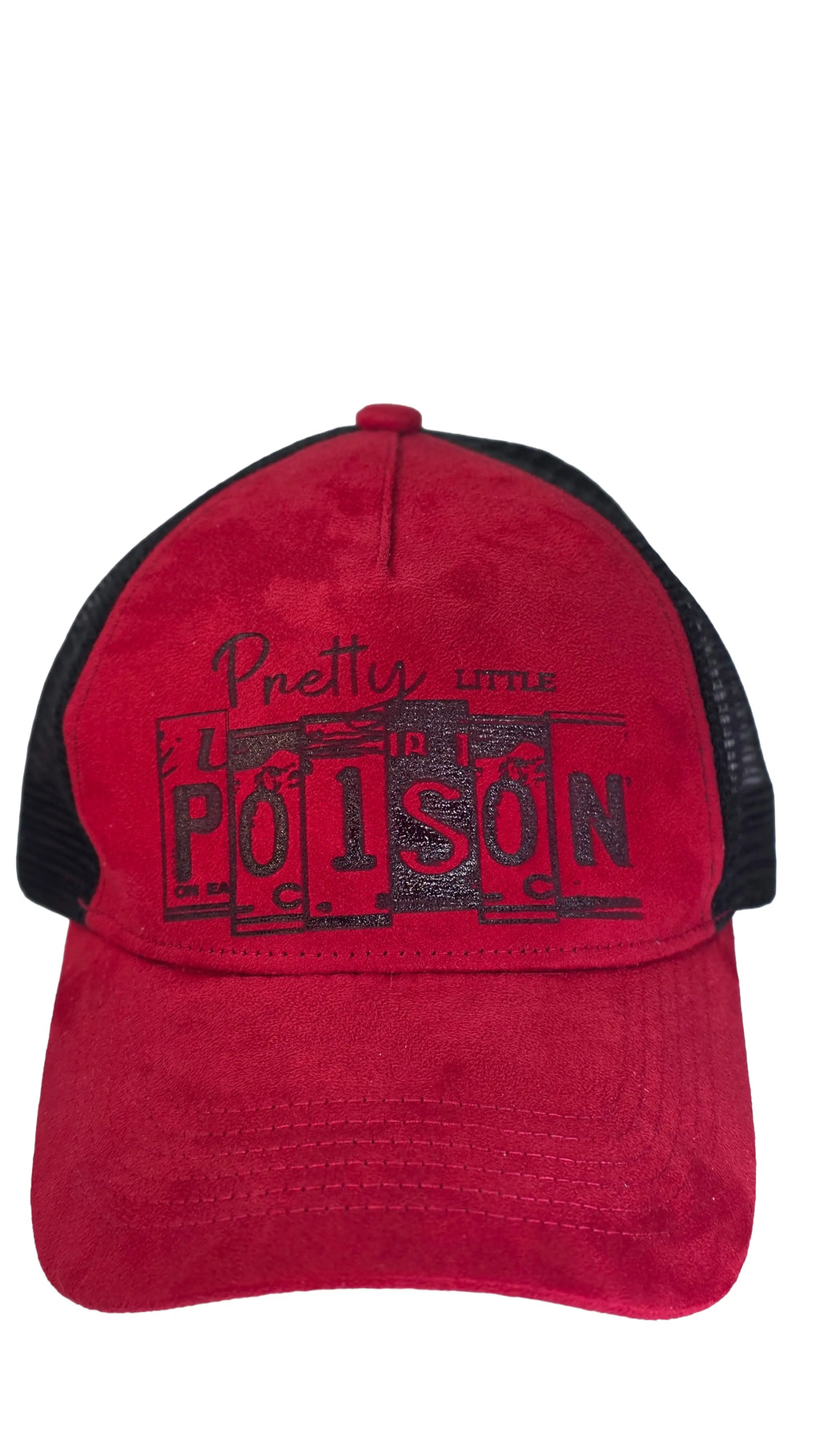 Pretty Little Poison Trucker Hat – Red & Black Western Fedora Hats