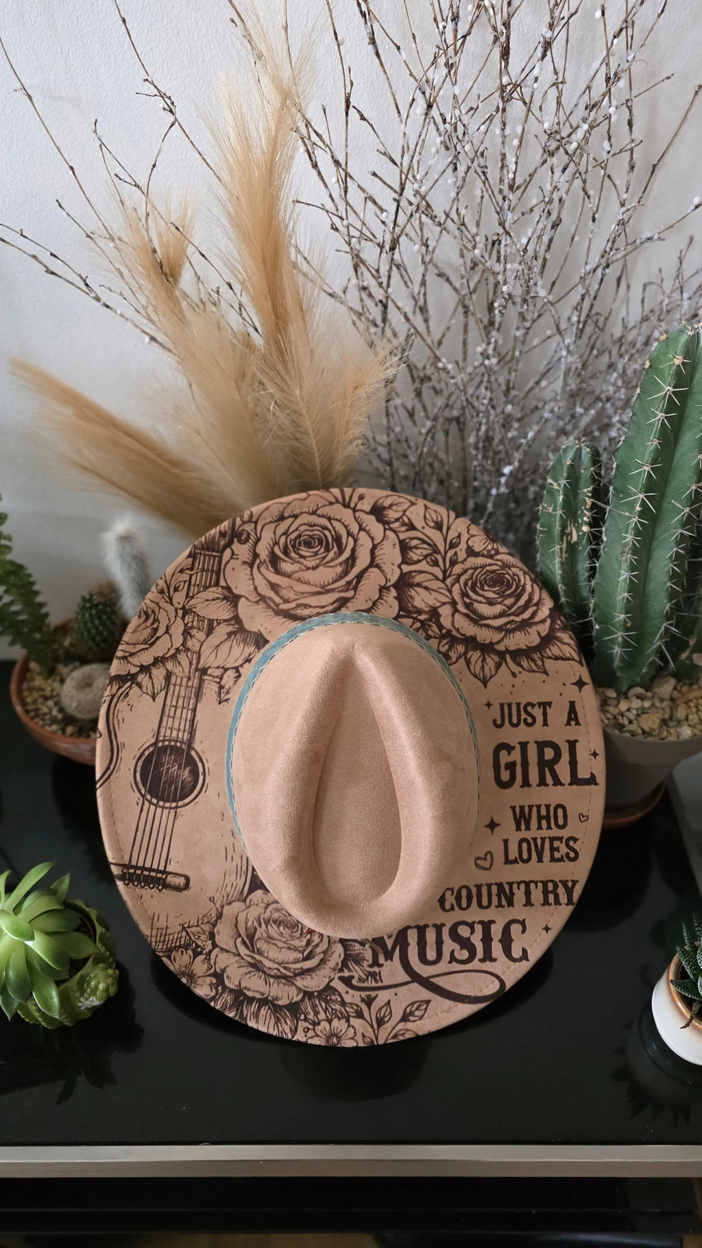 Just A Girl Who Loves Country Music Fedora Hat Western Fedora Hats