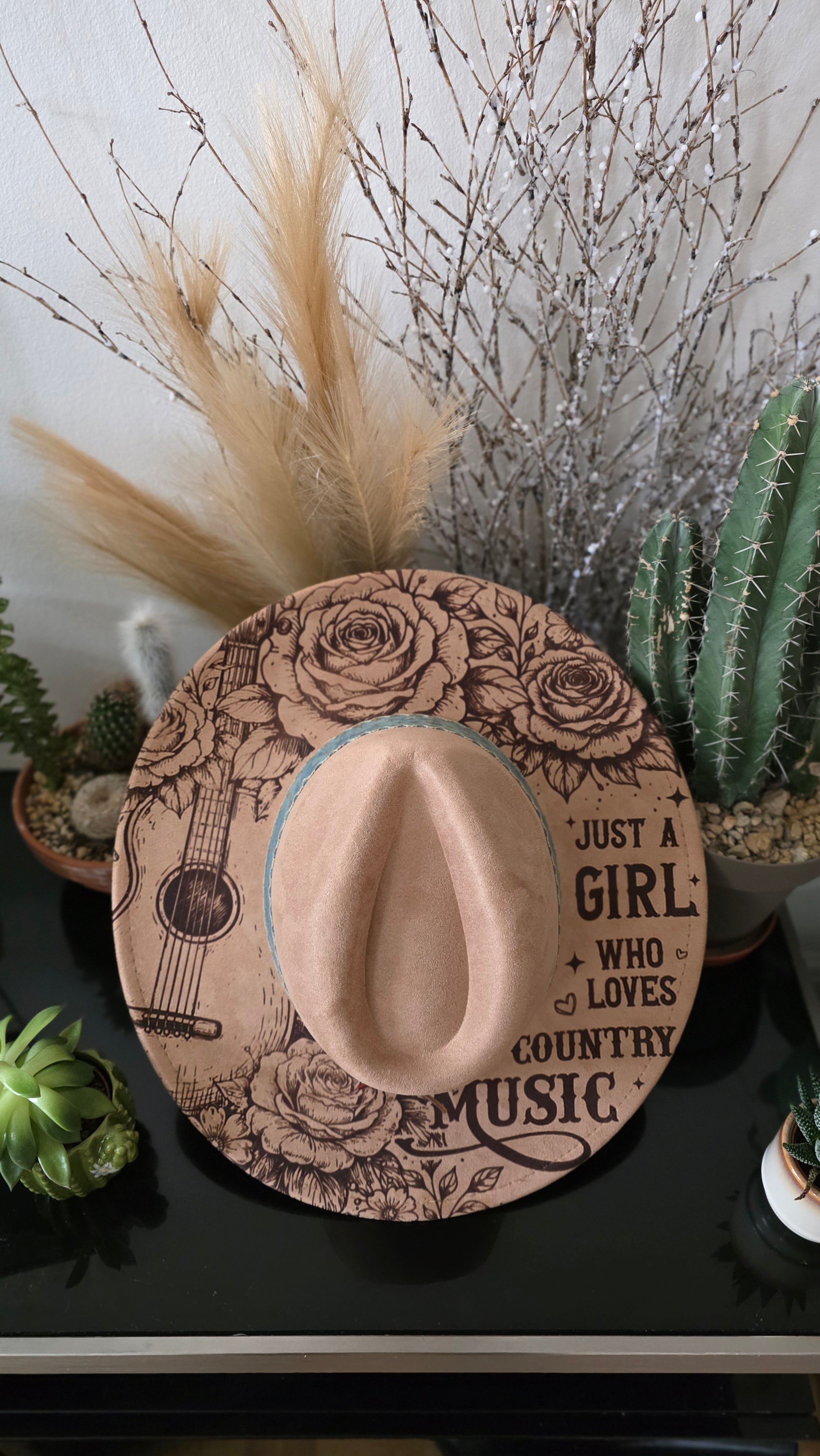 Just A Girl Who Loves Country Music Fedora Hat