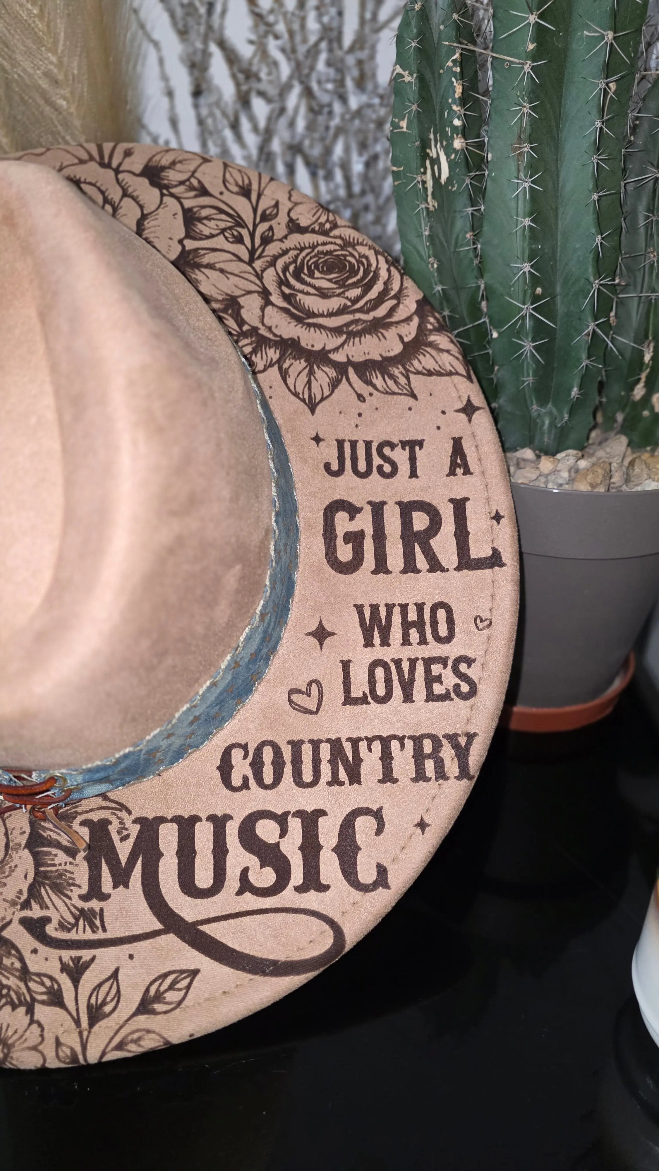 Just A Girl Who Loves Country Music Fedora Hat Western Fedora Hats