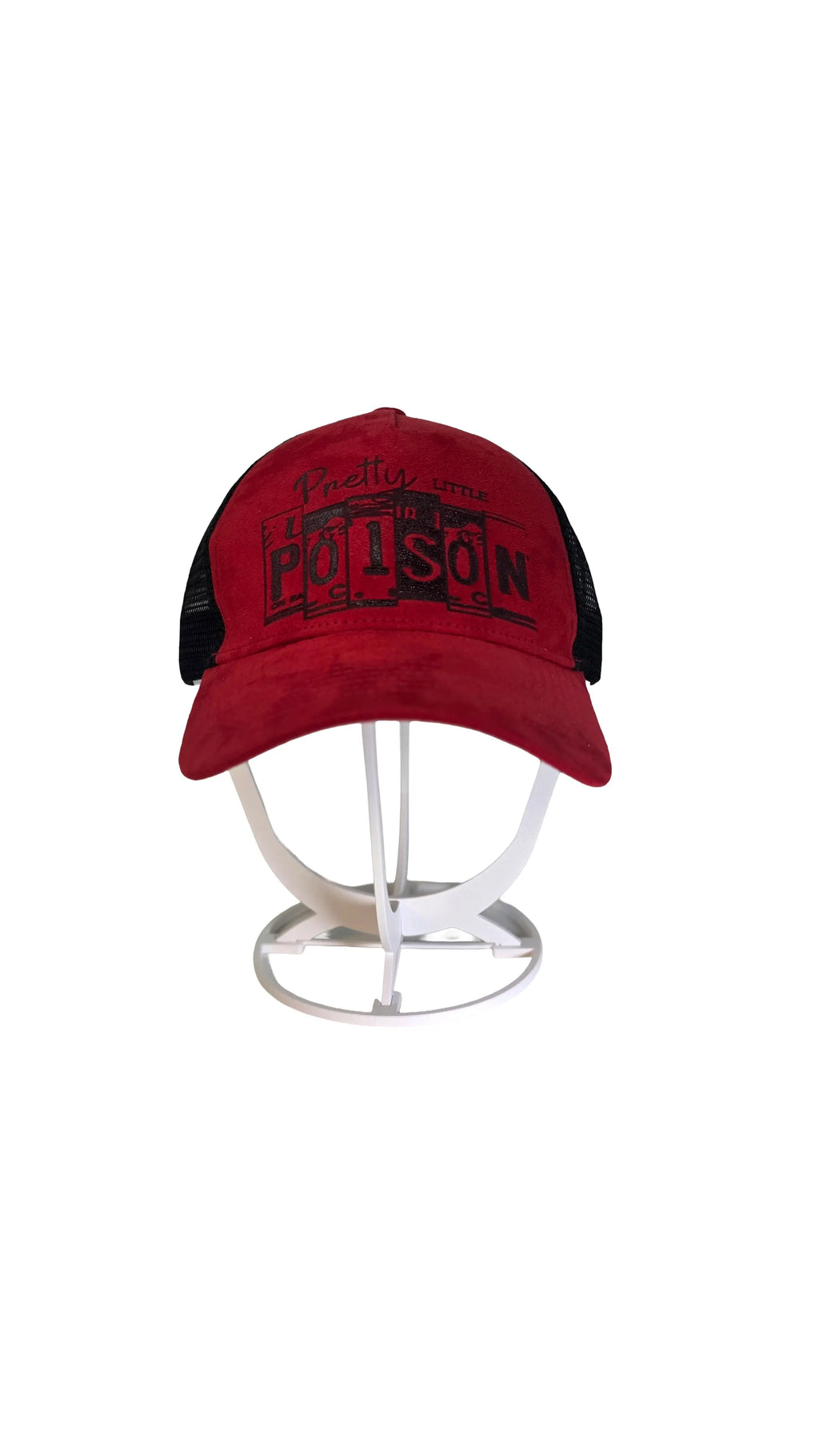 Pretty Little Poison Trucker Hat – Red & Black Western Fedora Hats