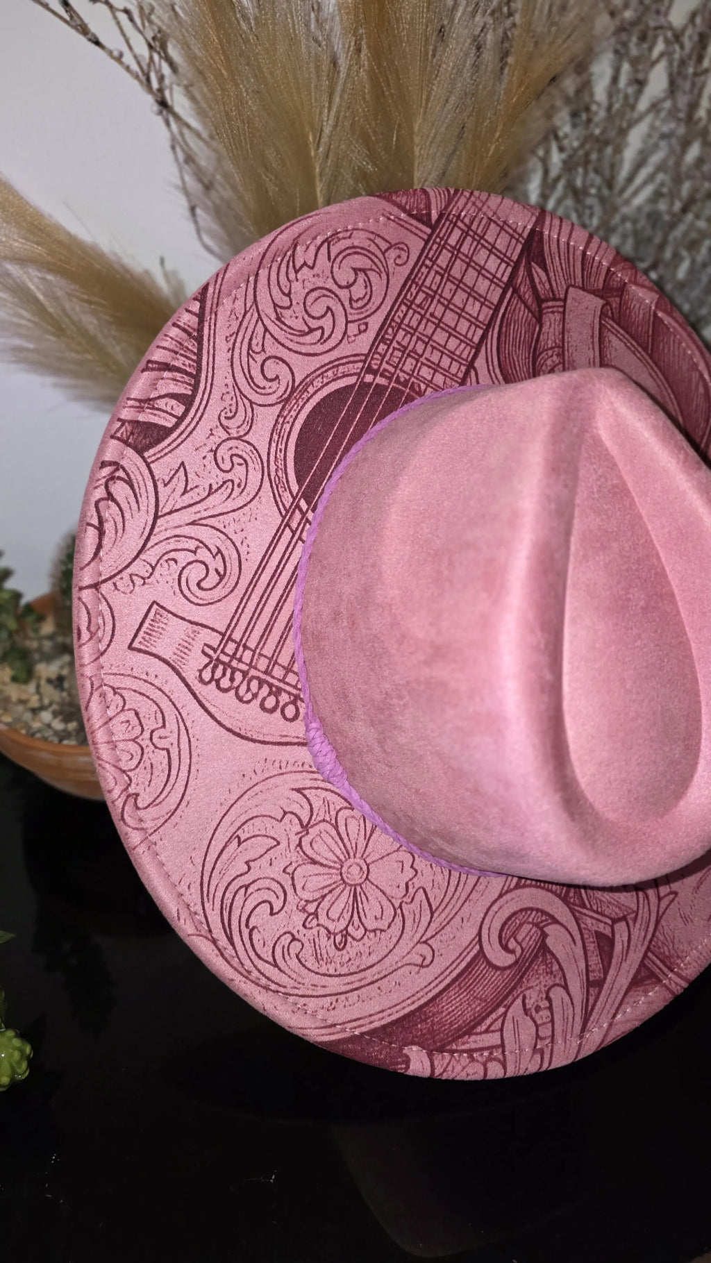 Cowgirl Boots & Guitar Fedora Hat Western Fedora Hats