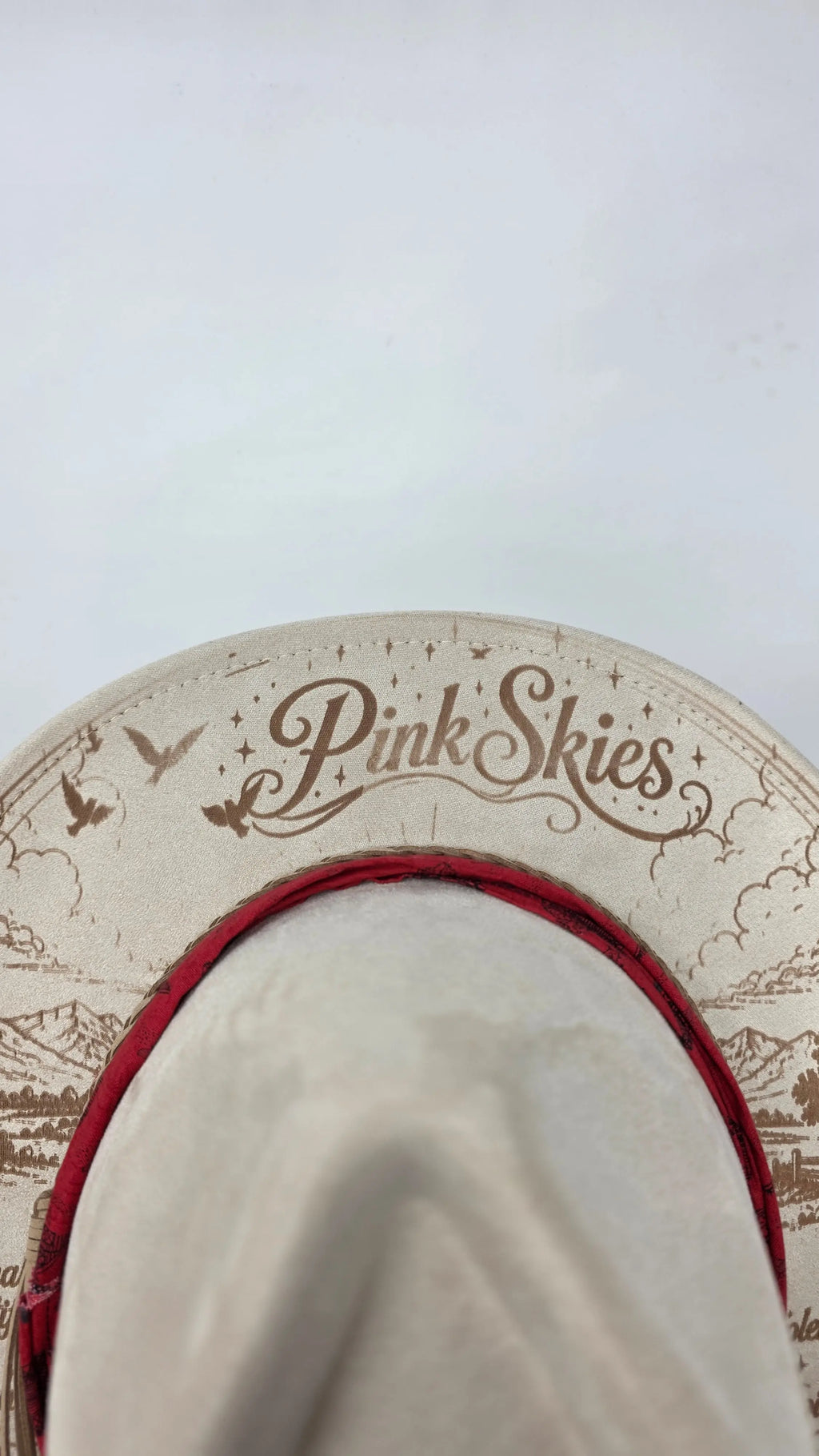 Pink Skies Zqch Bryan Inspired One Of a Kind Fedora Hat – Western Fedora Hats Western Fedora Hats