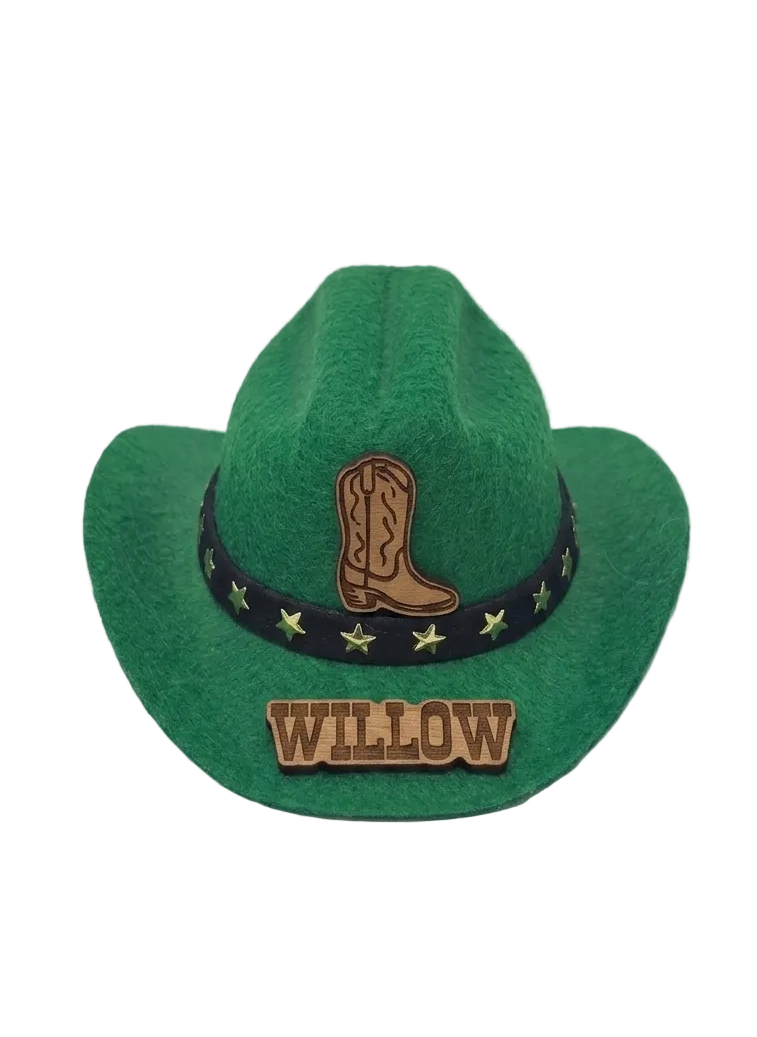 Personalised Pet Cowboy Hat | Custom Dog Cowboy Hat | Western Fedora Hats