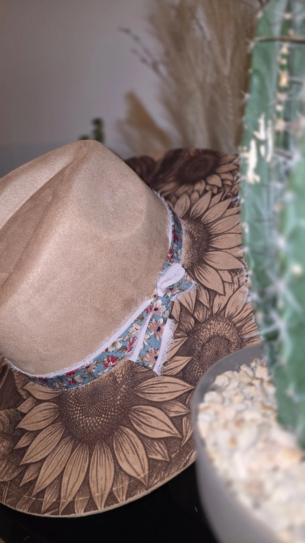 Horse & Sunflower Western Fedora Hat Western Fedora Hats