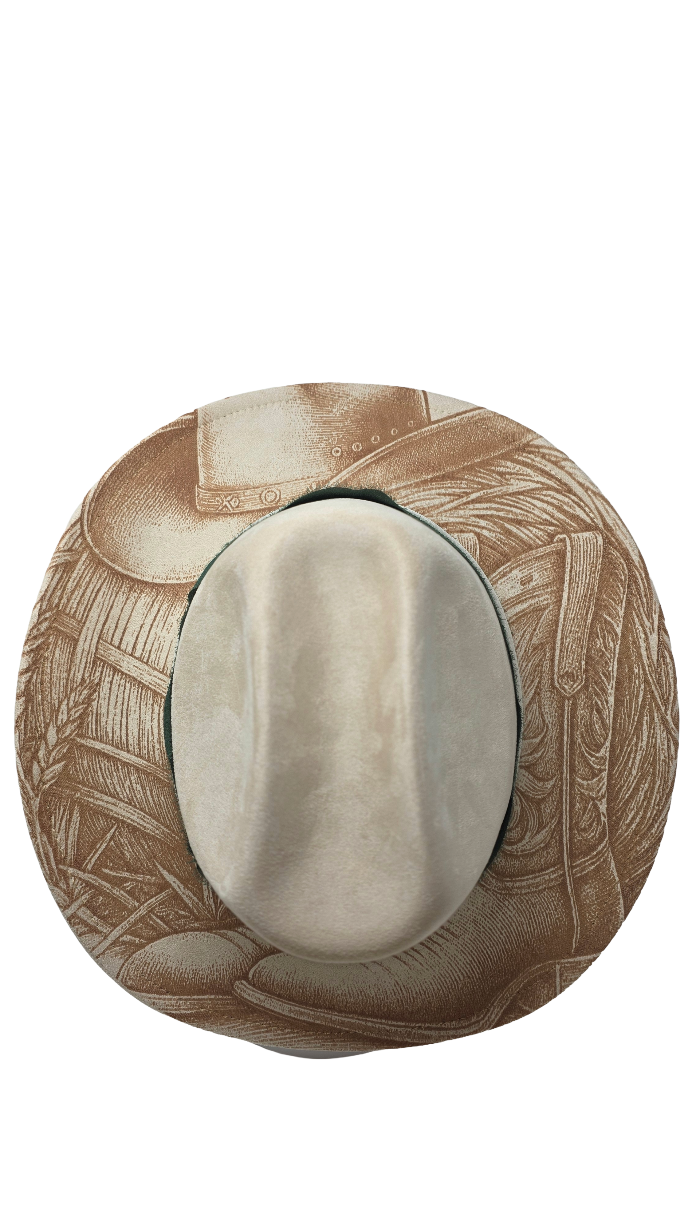 Laser Engraved Western Saddle Fedora Hat