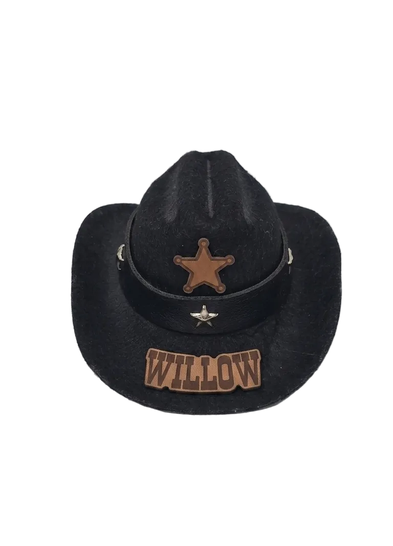 Personalised Pet Cowboy Hat | Custom Dog Cowboy Hat | Western Fedora Hats