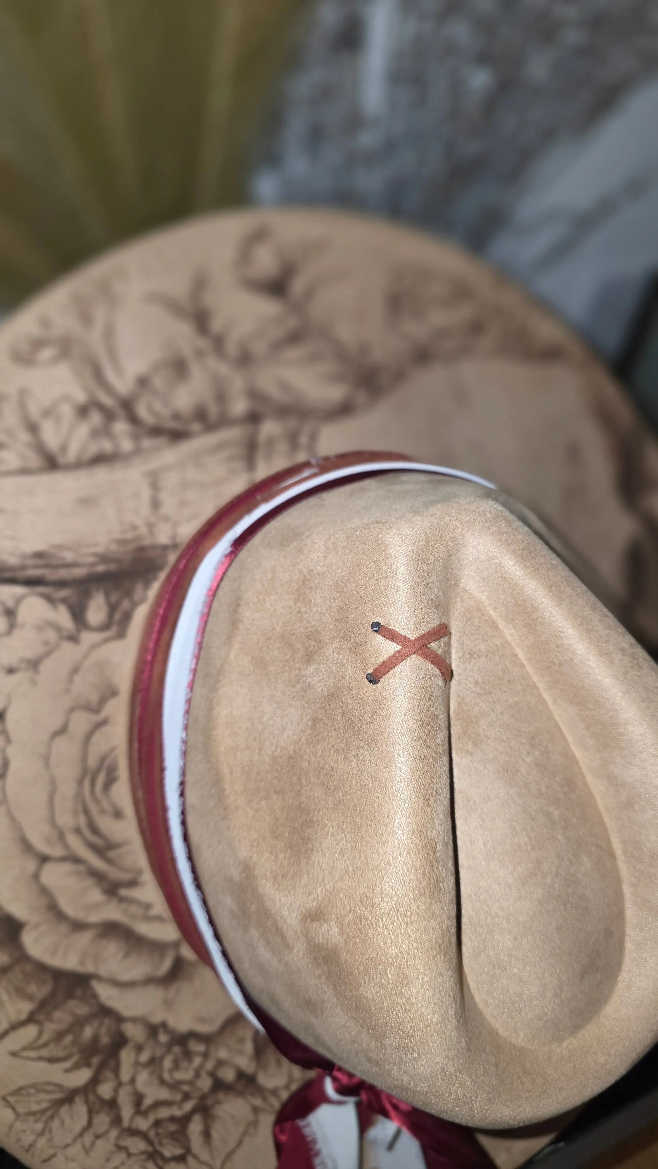 Engraved Floral Cow Skull Fedora Hat Western Fedora Hats