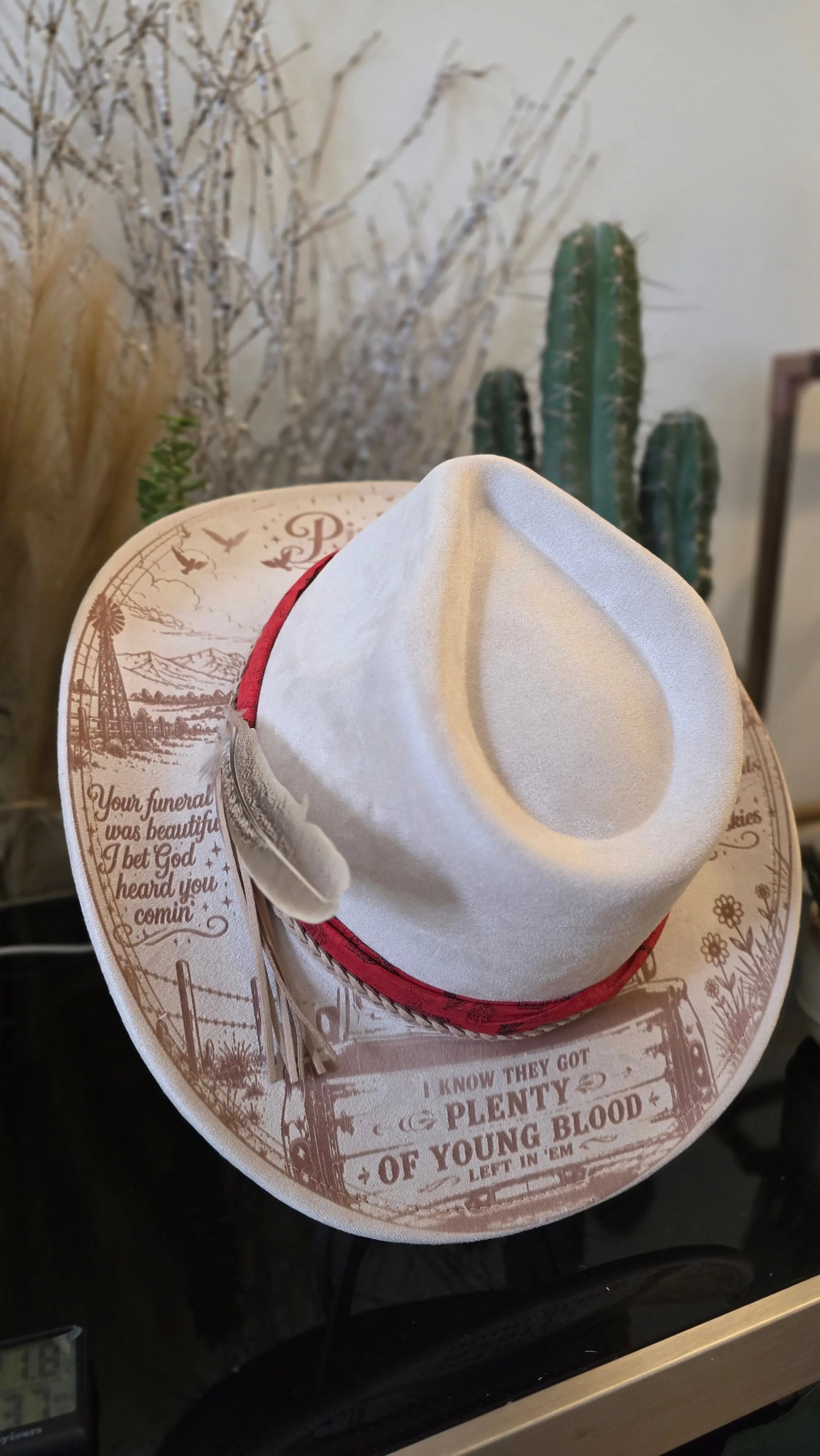 Pink Skies Zqch Bryan Inspired One Of a Kind Fedora Hat – Western Fedora Hats Western Fedora Hats