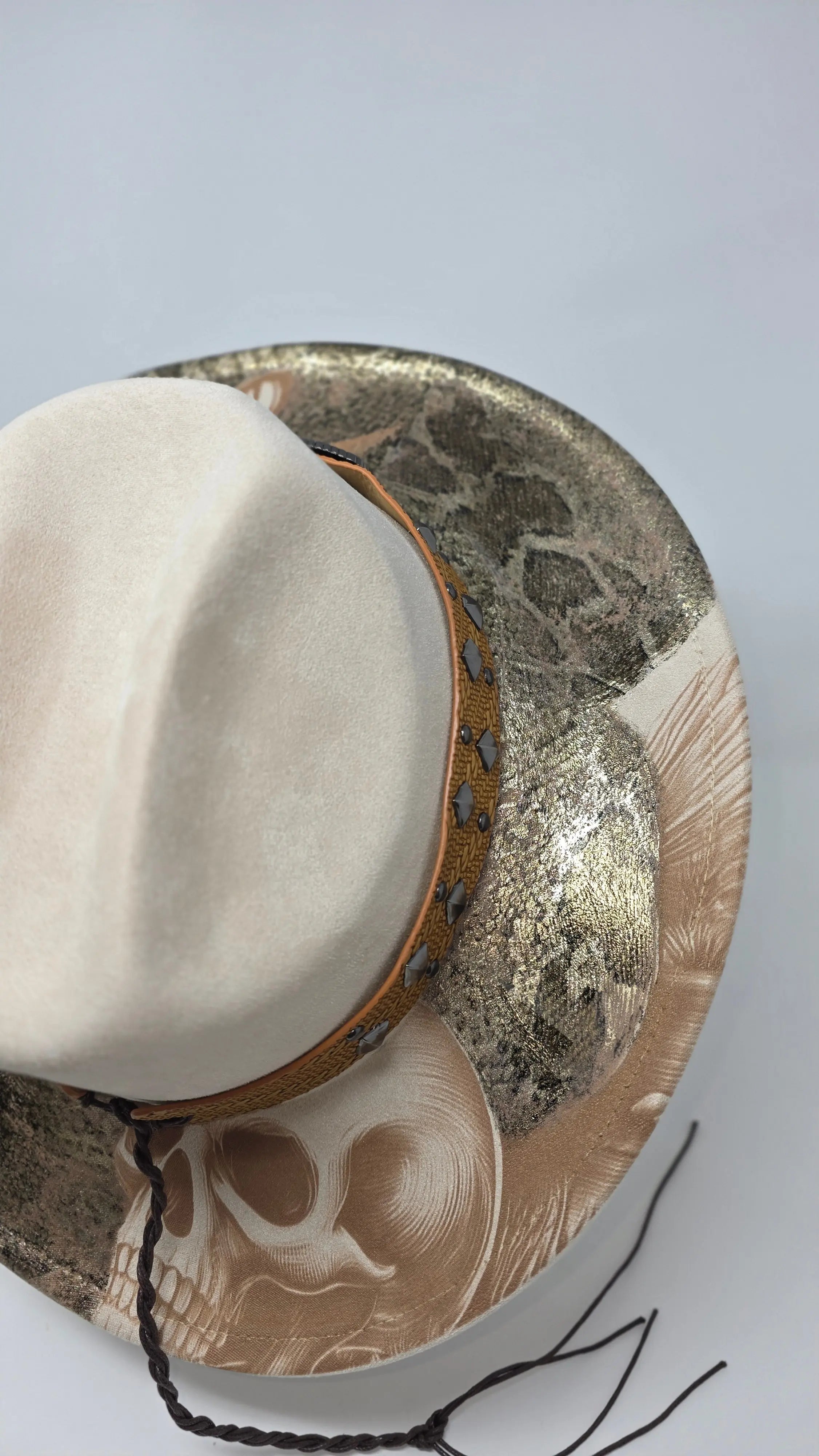 Western Skull & Snake Cattleman Western Fedora Hats