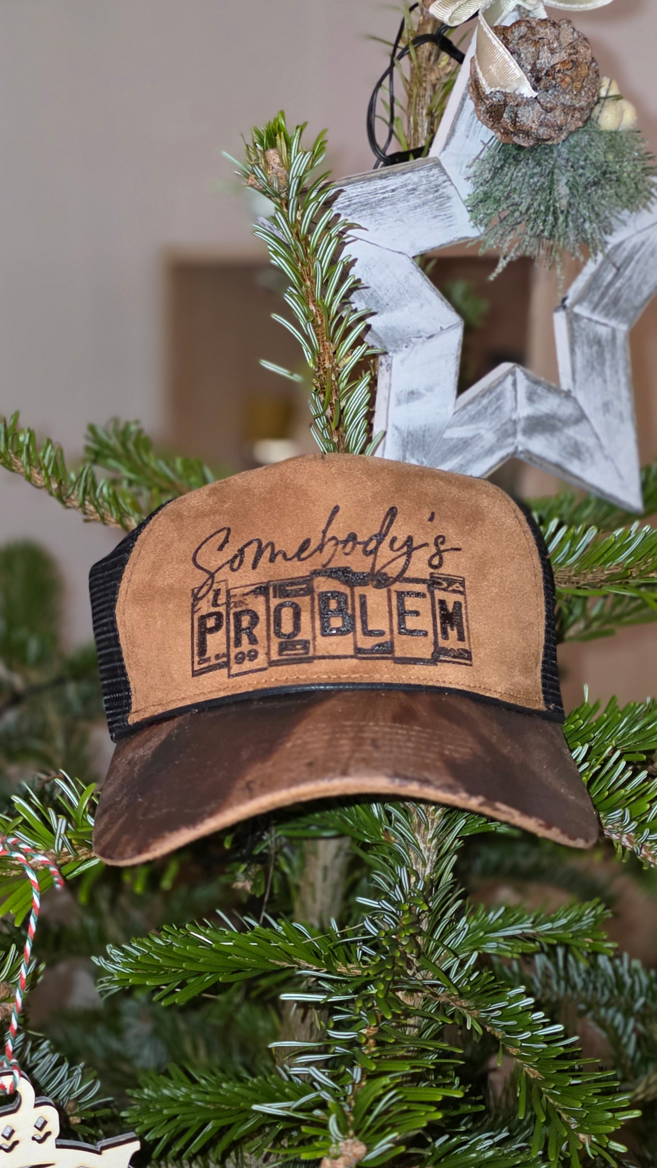 Somebody’s Problem – Distressed Western Trucker Hat