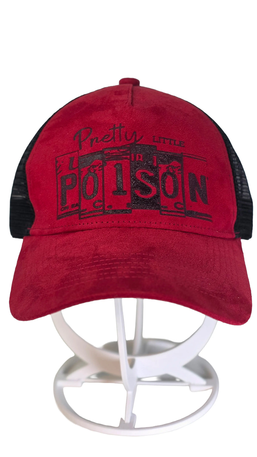 Pretty Little Poison Trucker Hat – Red & Black Western Fedora Hats
