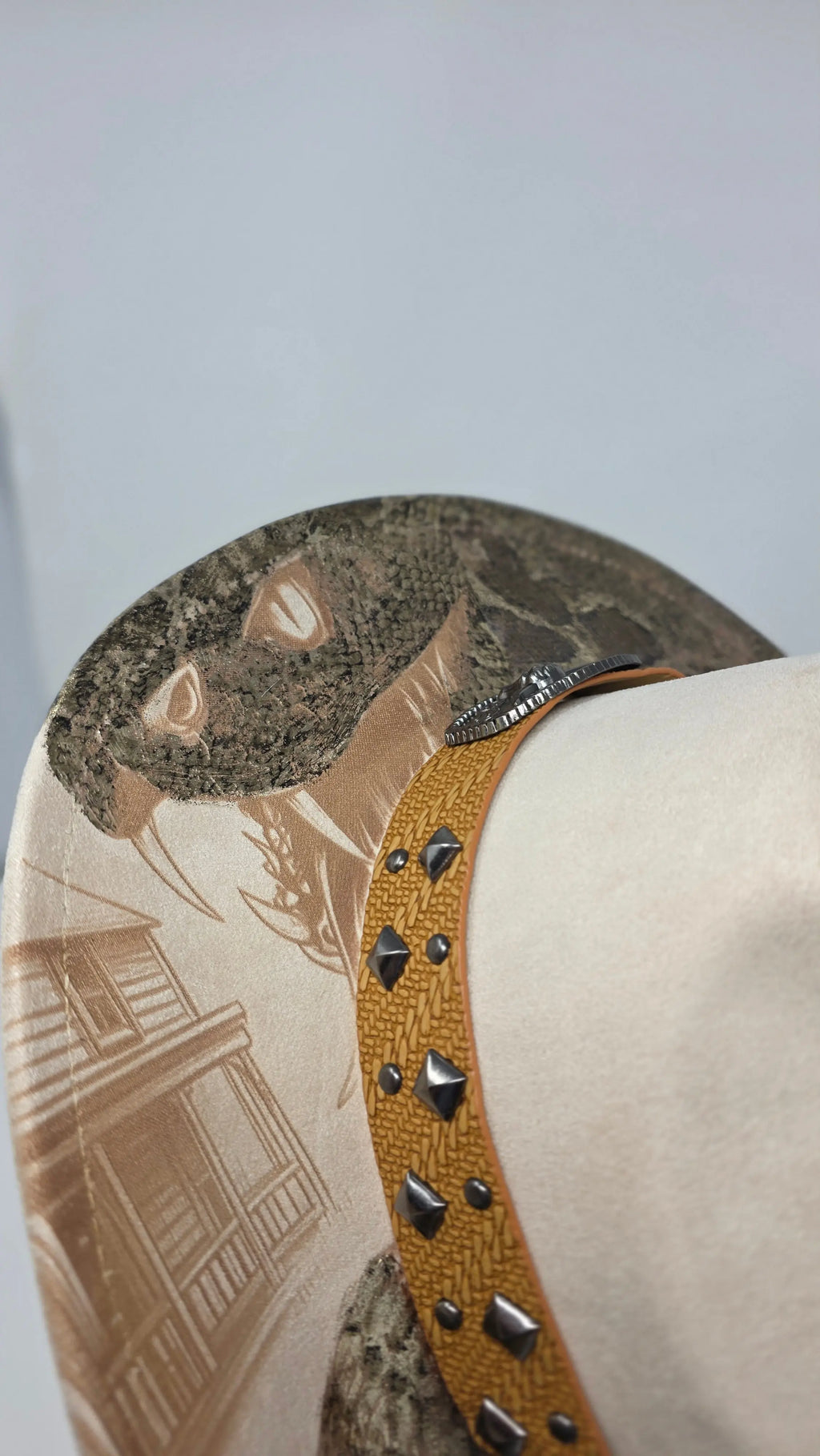 Western Skull & Snake Cattleman Western Fedora Hats