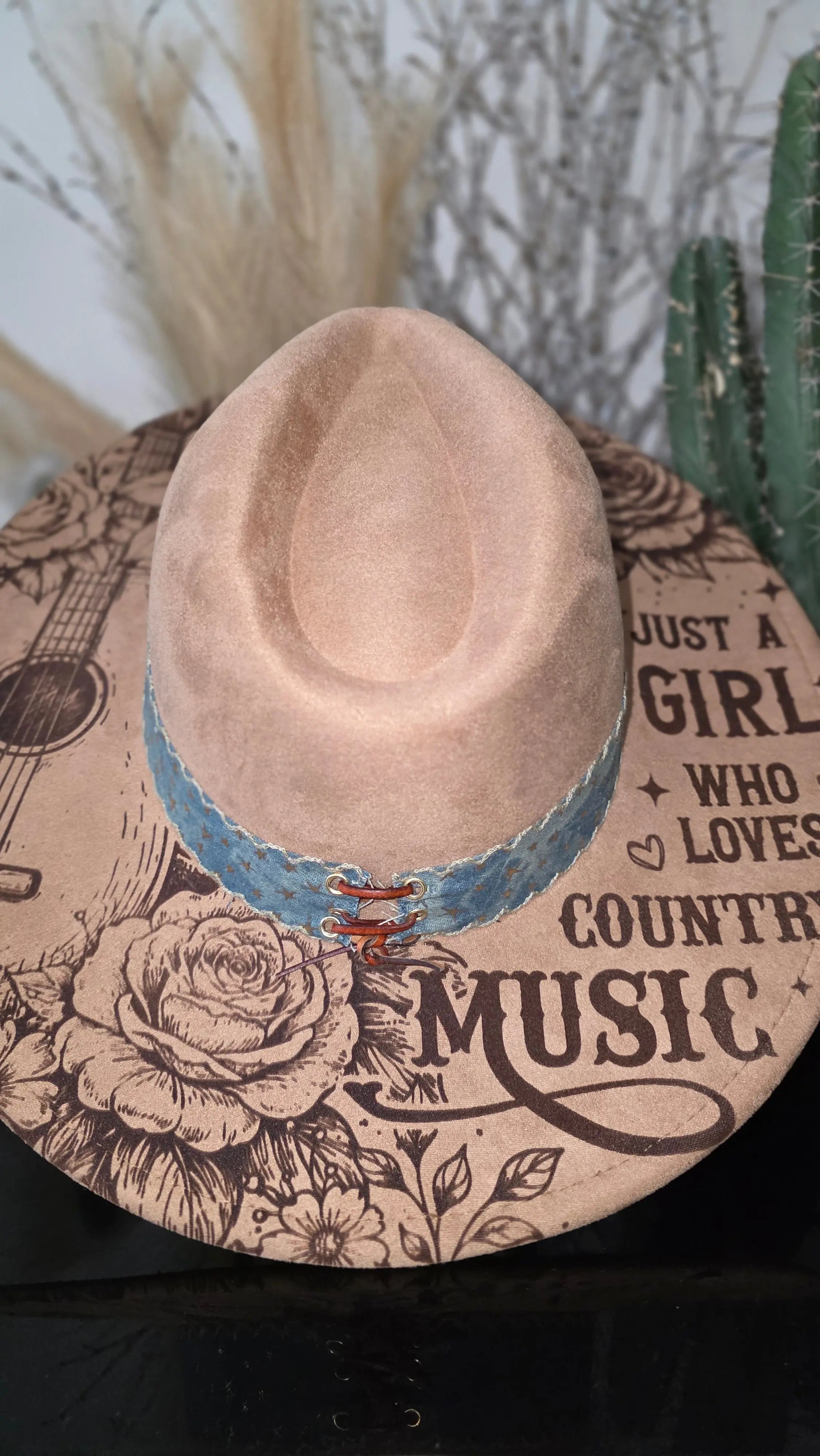 Just A Girl Who Loves Country Music Fedora Hat Western Fedora Hats