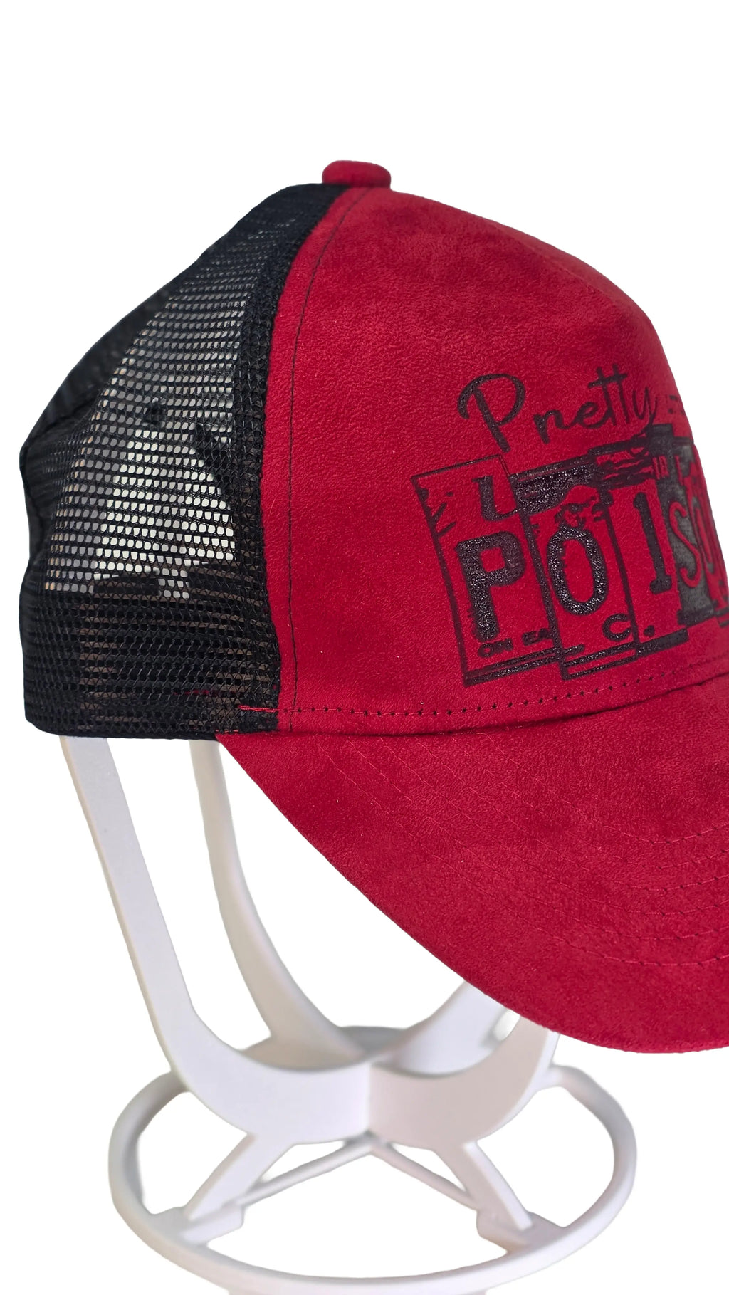 Pretty Little Poison Trucker Hat – Red & Black Western Fedora Hats