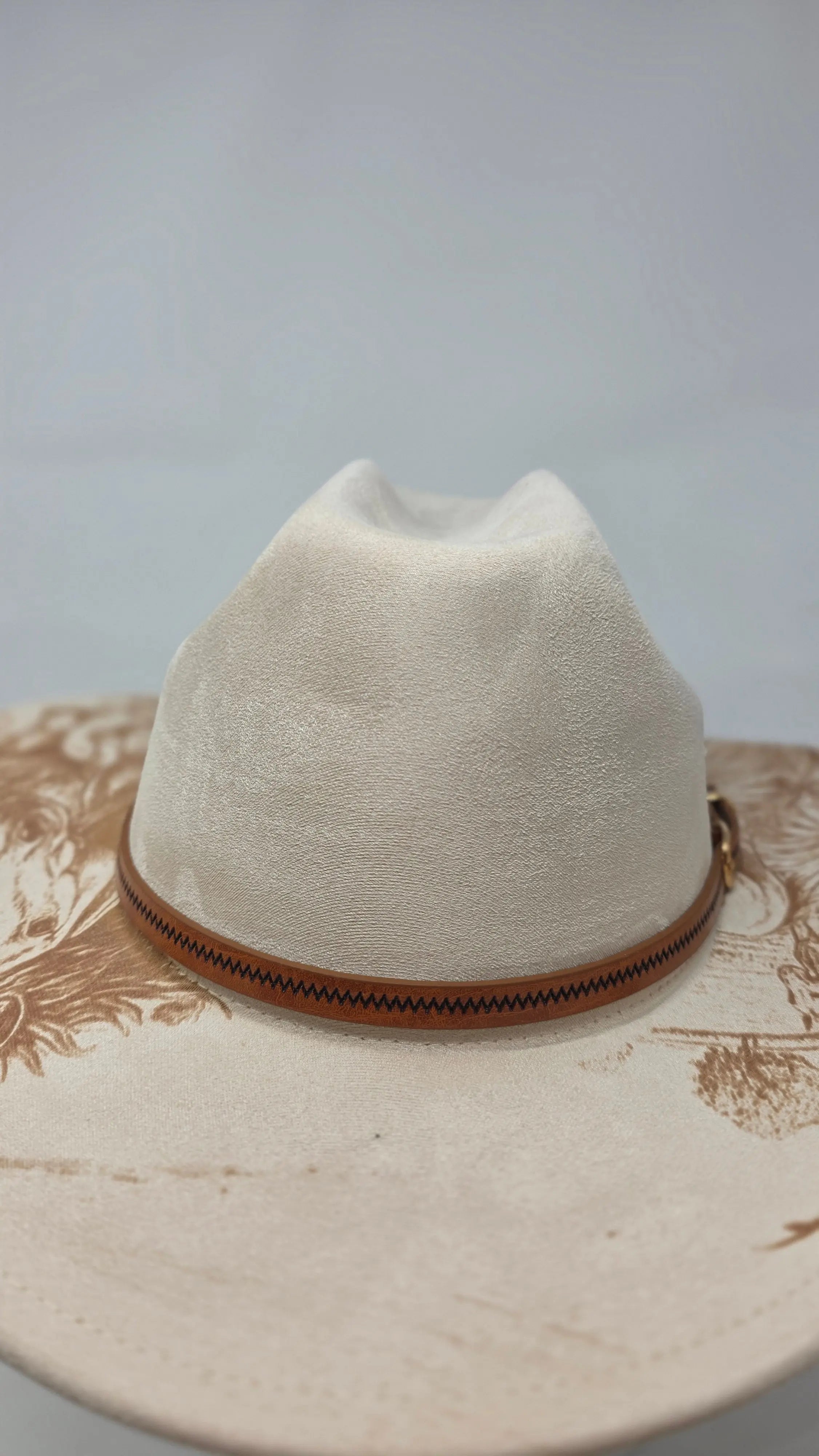 Engraved “Sunflowers & Wild Horses” Cattleman Hat Western Fedora Hats