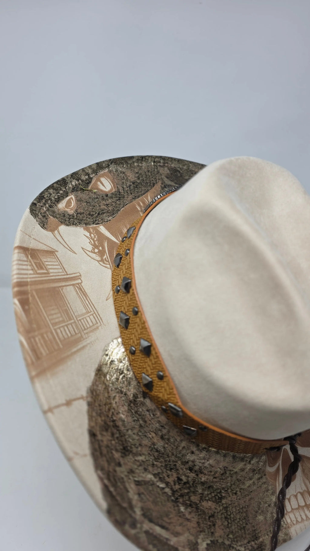 Western Skull & Snake Cattleman Western Fedora Hats