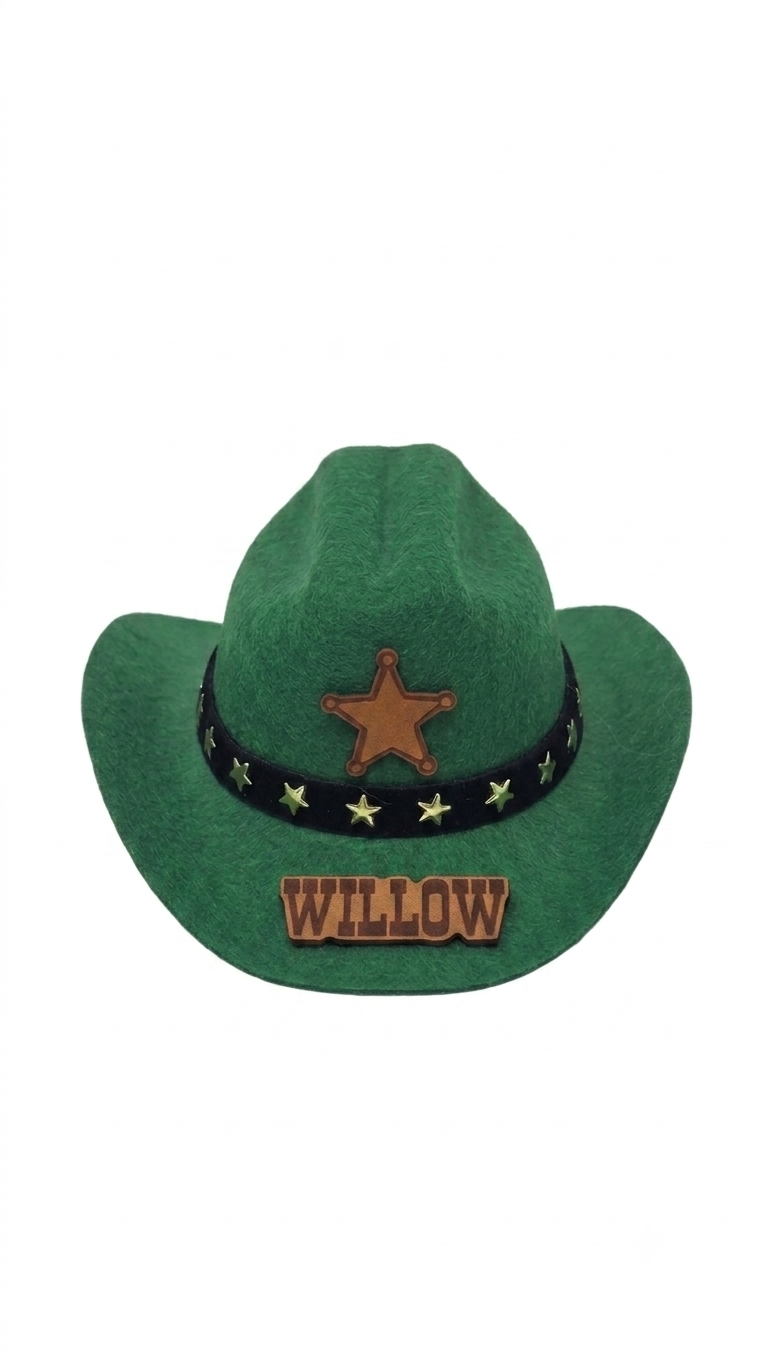 Personalised Pet Cowboy Hat | Custom Dog Cowboy Hat | Western Fedora Hats